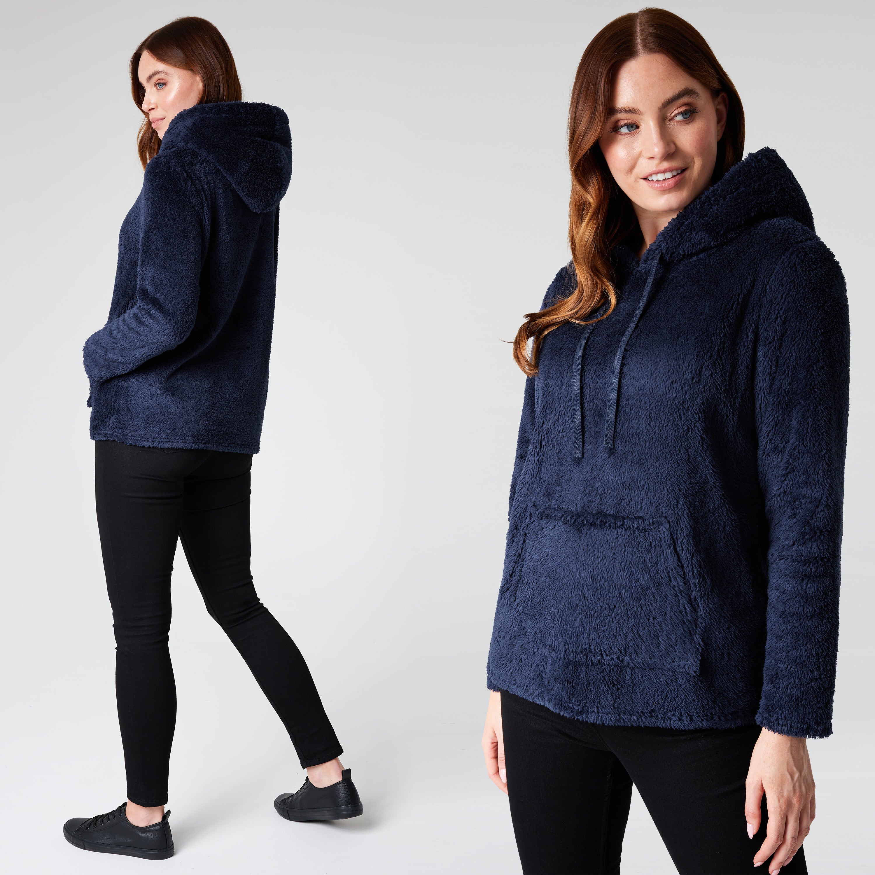 get-trend-women-citycomfort-sweat-capuche-femme-noir-polaire image 5