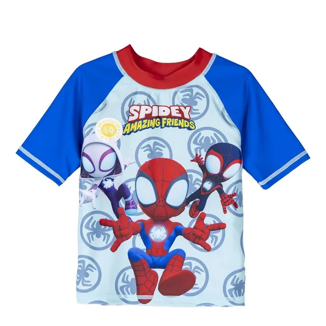 marvel-spidey-t-shirt-de-bain-gar-on-2-ans-rouge-et-bleu image 1