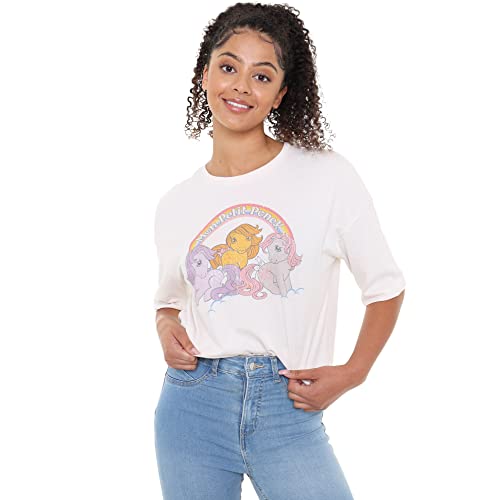 my-little-pony-rainbow-t-shirt-oversize-femme-blanc-vintage-s image 8