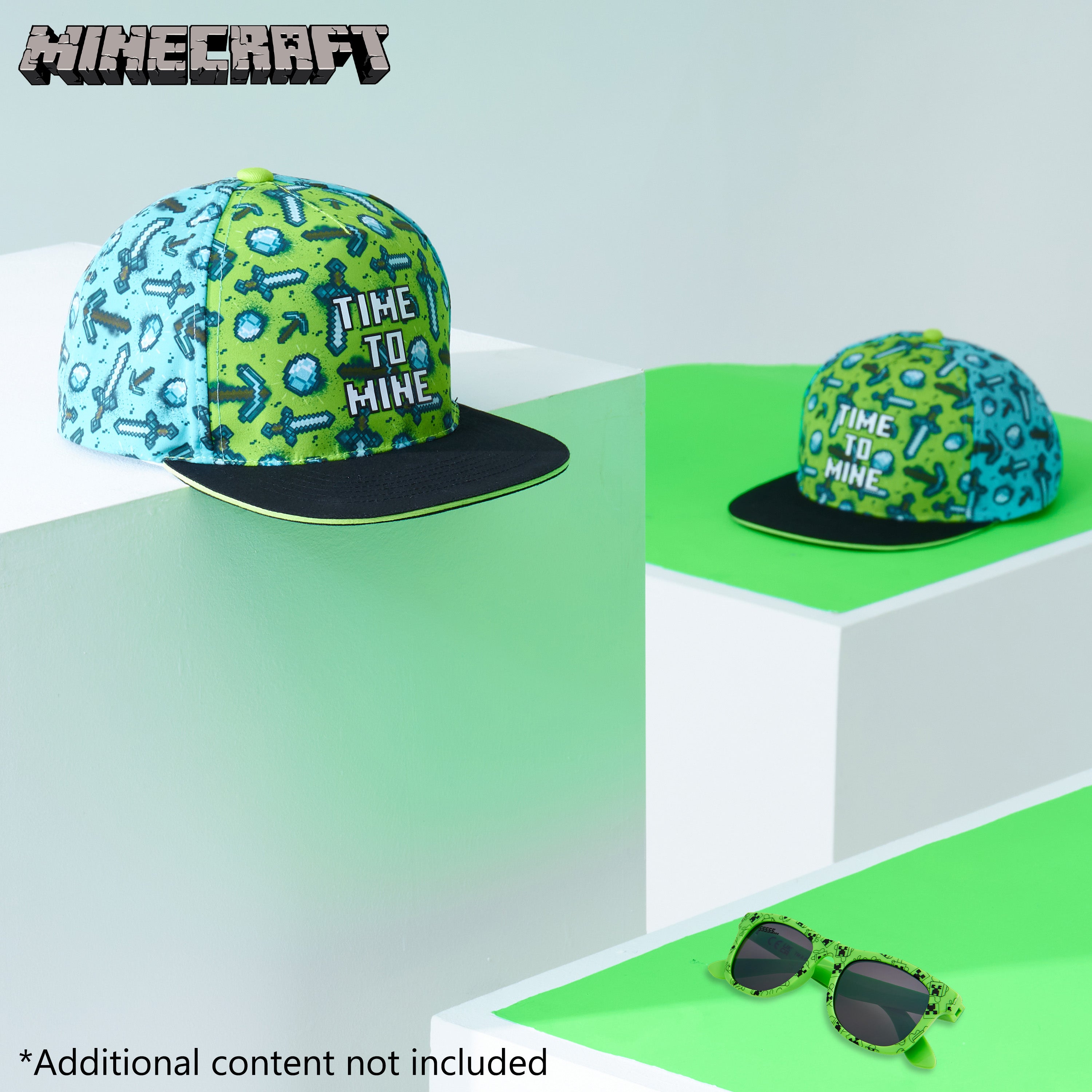 minecraft-set-casquette-r-glable-lunettes-uv-enfant image 2