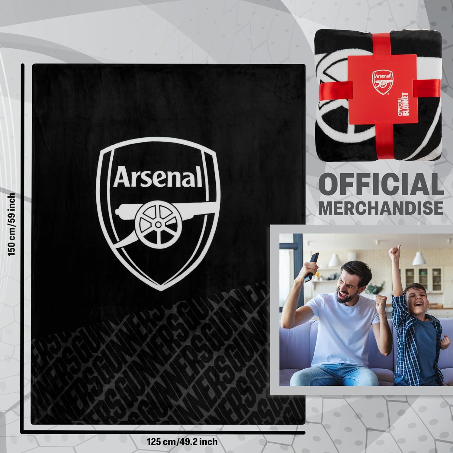 get-trend-arsenal-plaid-polaire-125x150-cm-supporter image 6