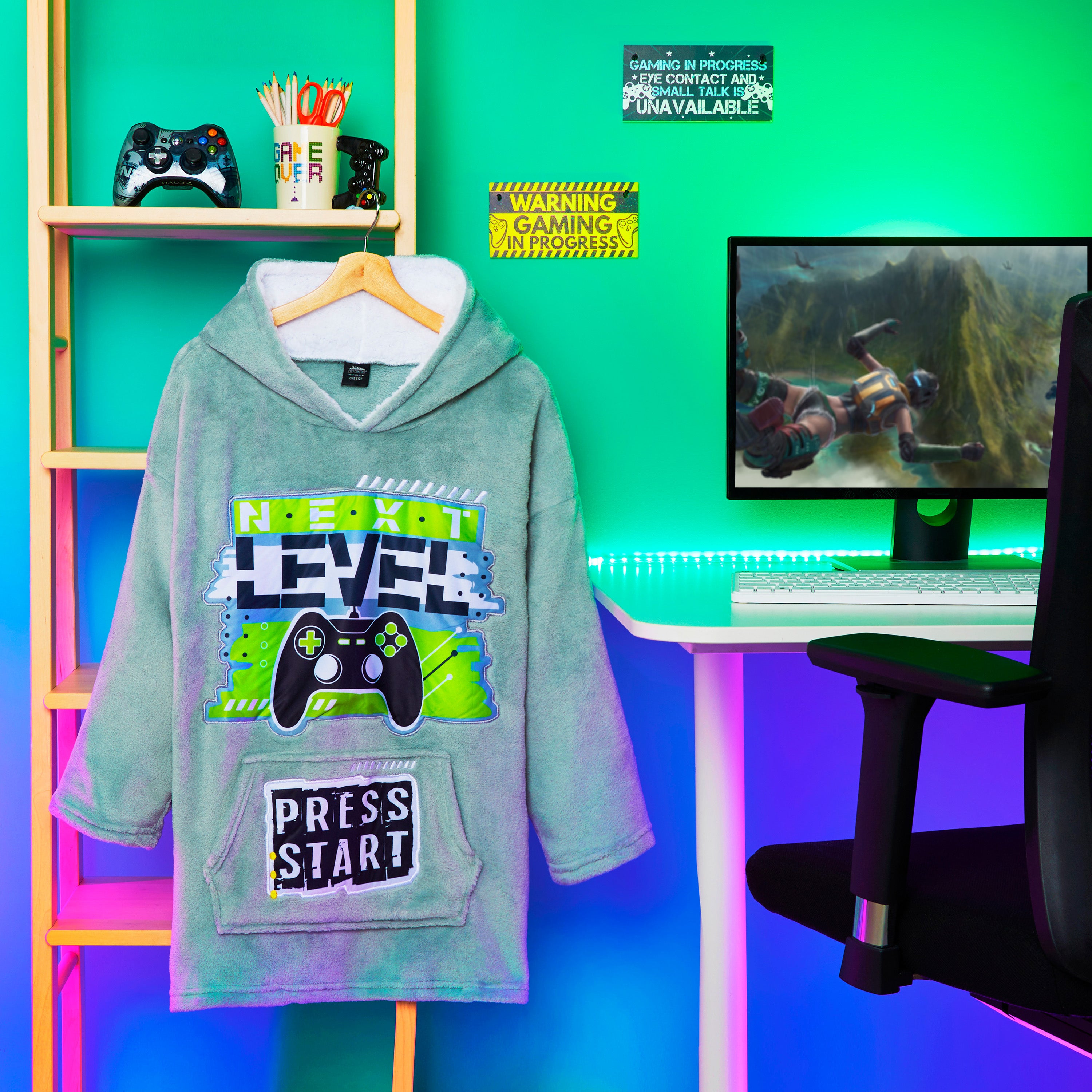 citycomfort-sweat-plaid-hoodie-blanket-gamer-enfant-polaire image 2