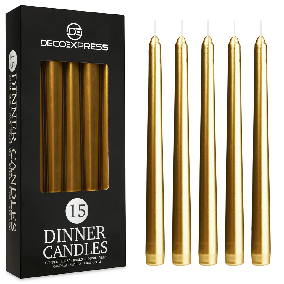 get-trend-deco-express-classic-bougies-effil-es-dor-x10-8h image 1