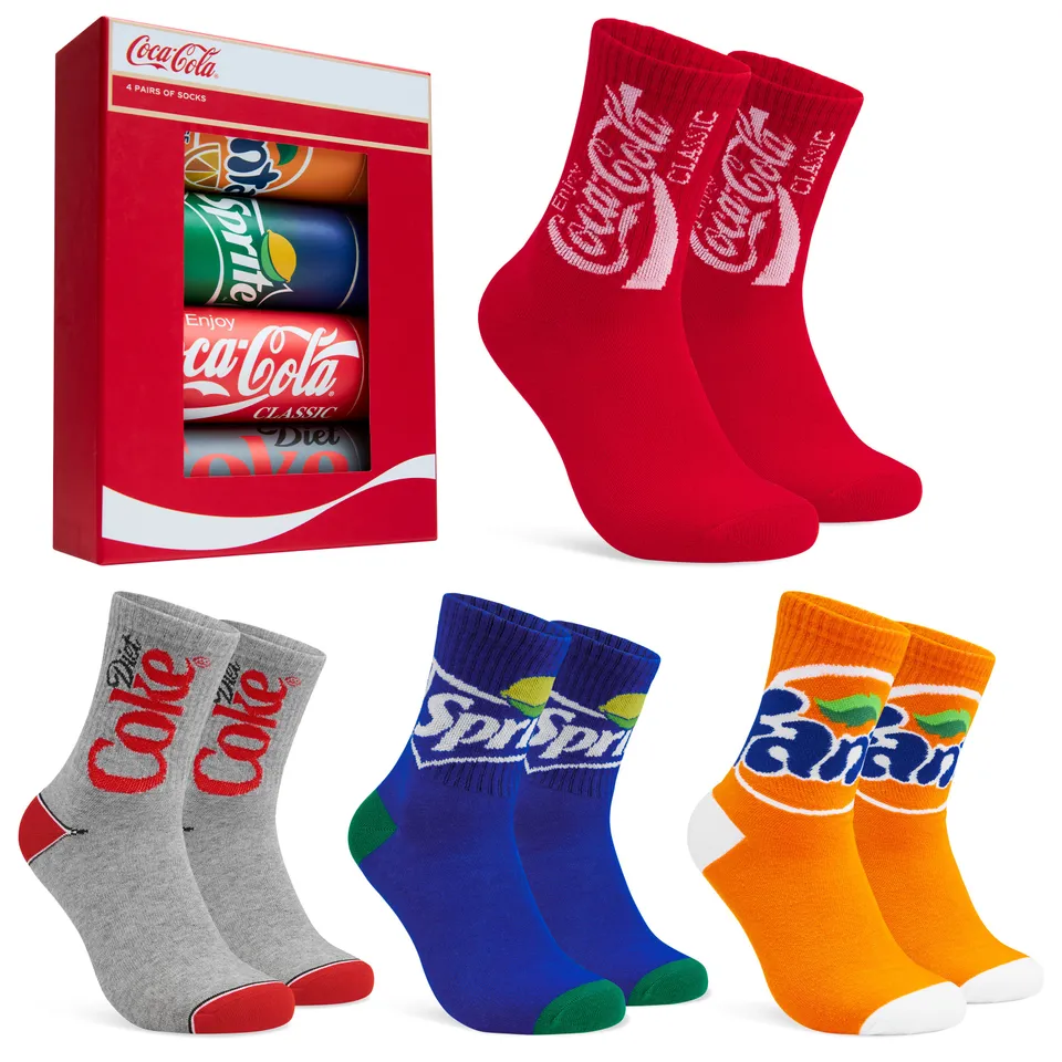 coca-cola-chaussettes-fantaisie-adulte-lot-4-paires image 1