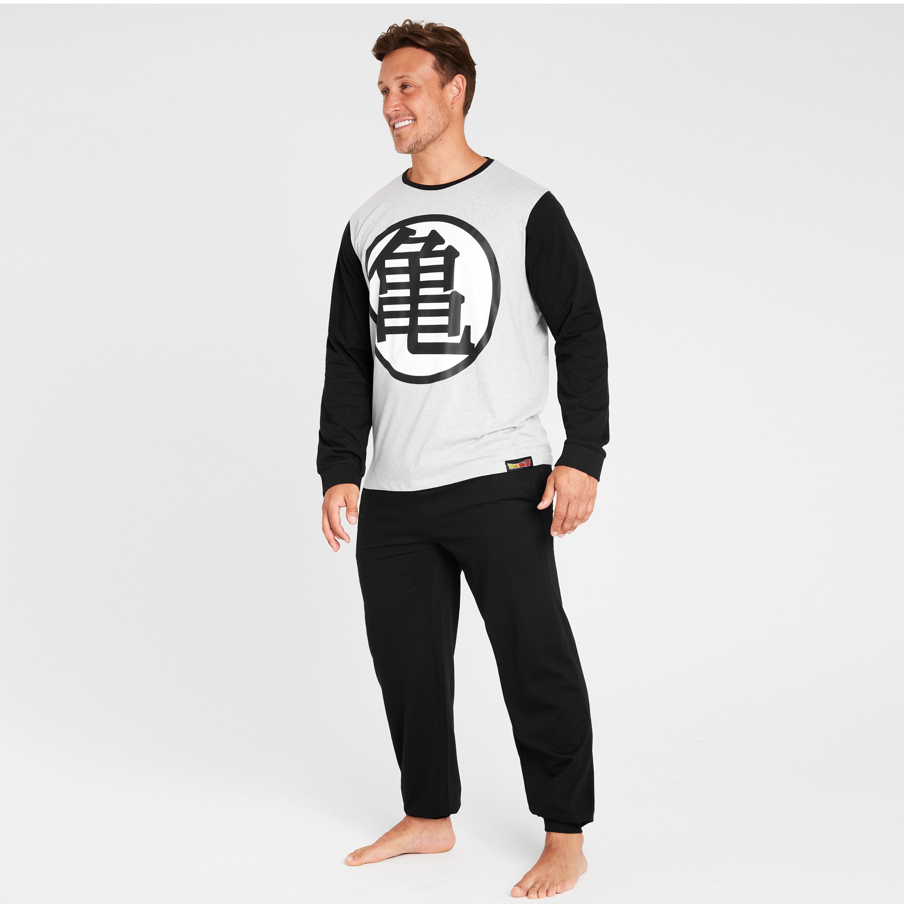dragon-ball-z-pyjama-homme-manches-longues-noir-gris-taille-m image 3