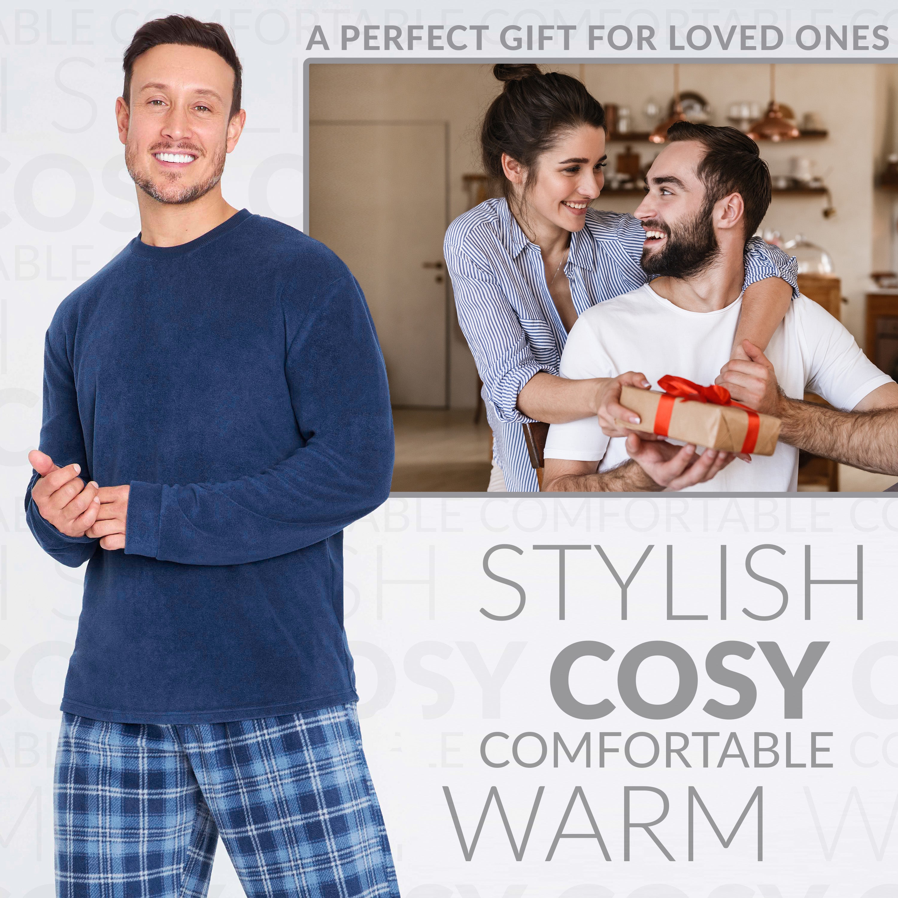 citycomfort-men-pyjama-polaire-homme-gris-taille-l image 3