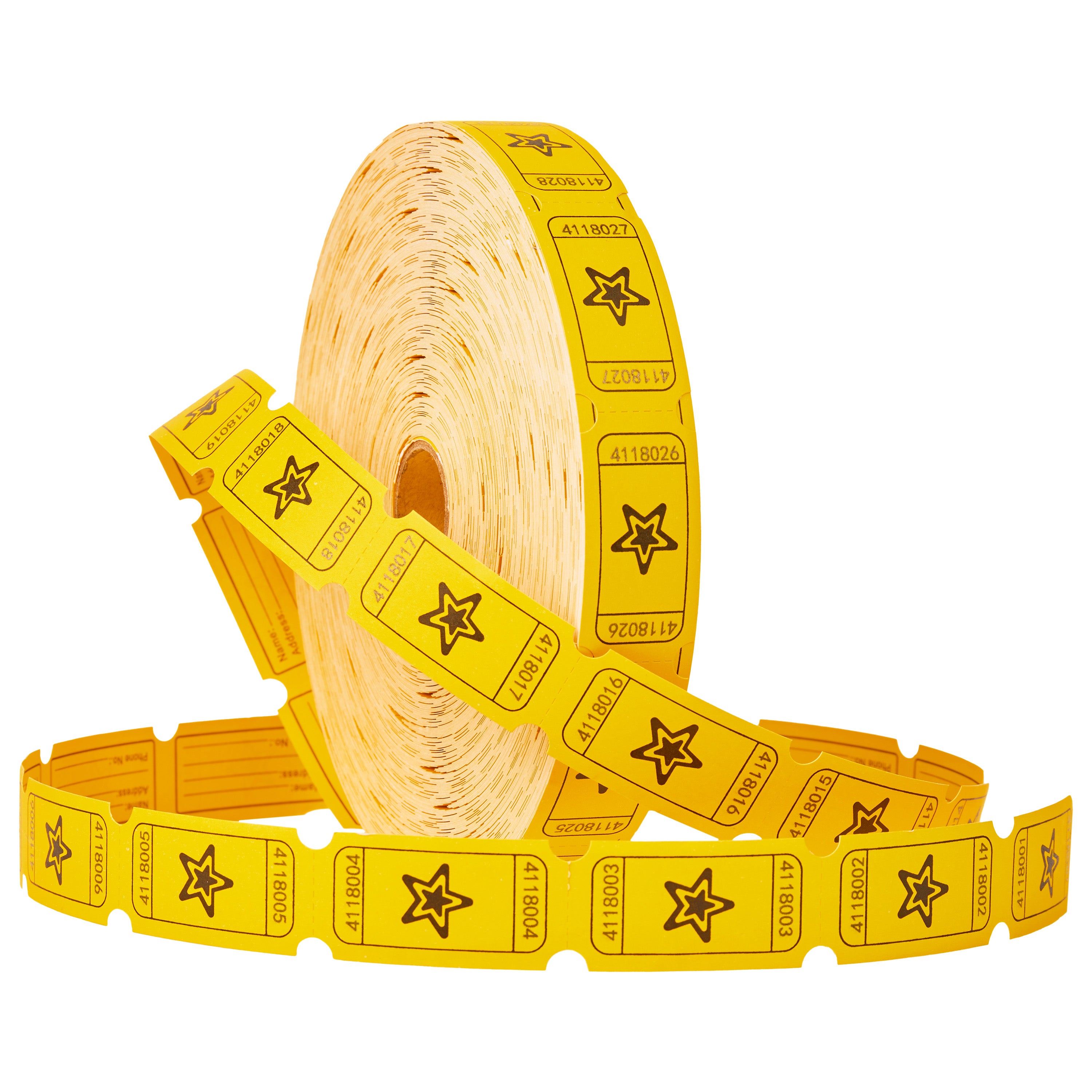 kreativekraft-tickets-tombola-jaunes-rouleau-bingo-f-te image 1