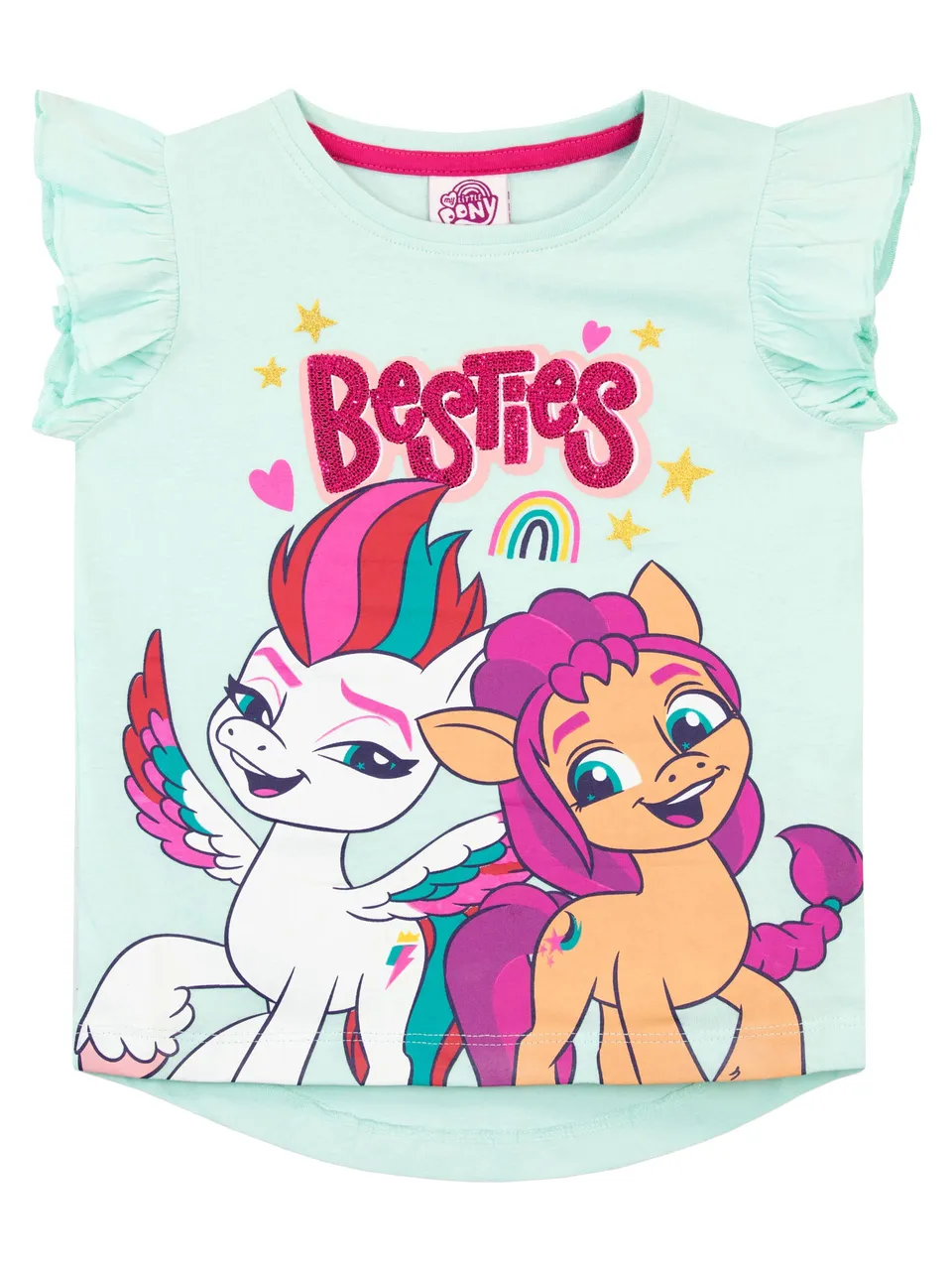 my-little-pony-t-shirt-fille-besties-zipp-sunny-rose image 1