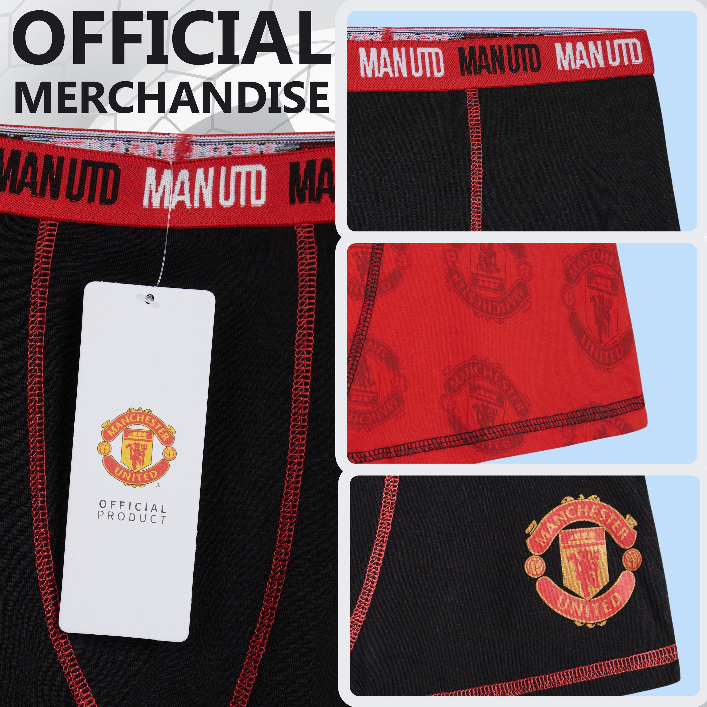 manchester-united-boxer-gar-on-lot-3-9-10-ans-coton image 5