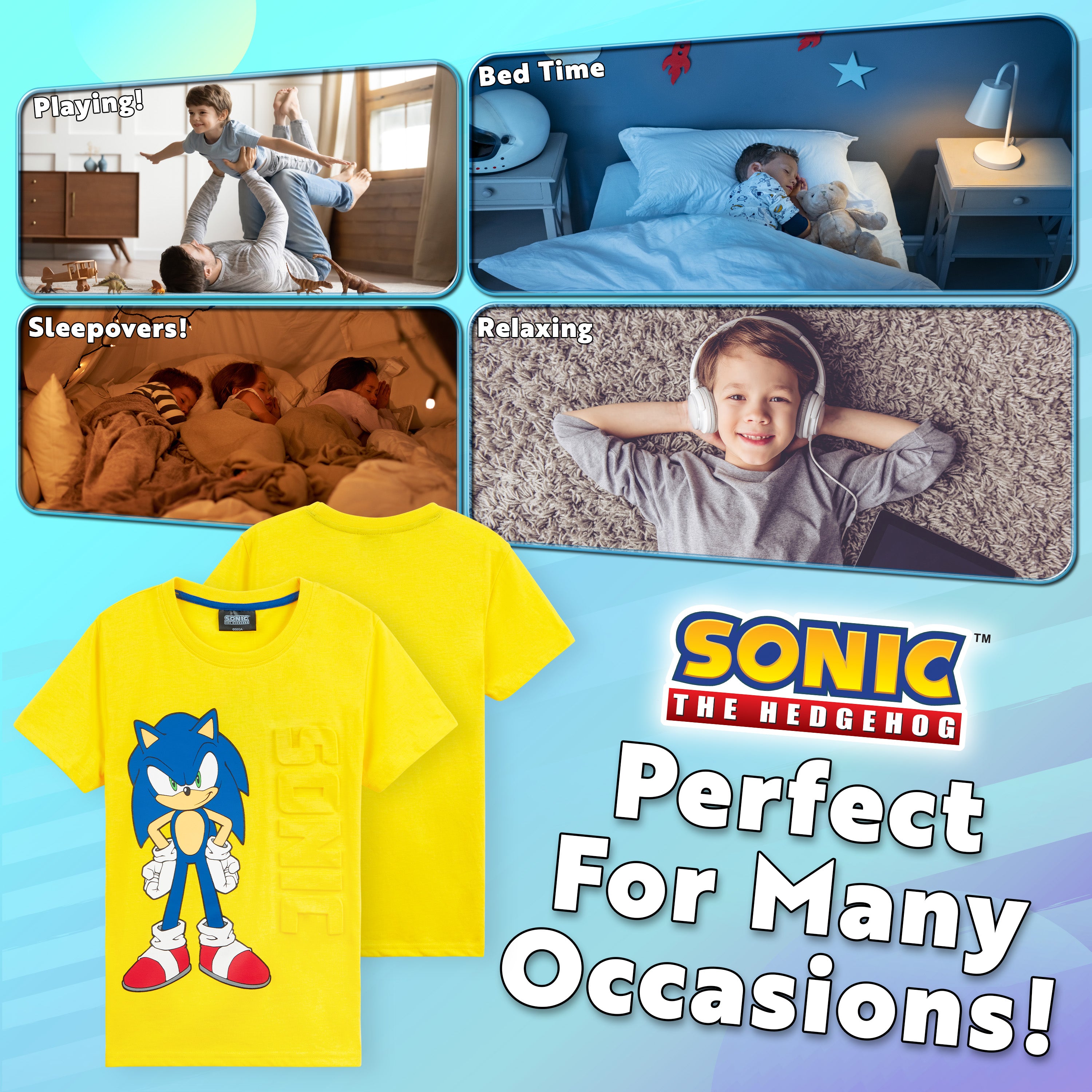 sonic-boys-pyjama-enfant-court-coton-t-gamer image 4