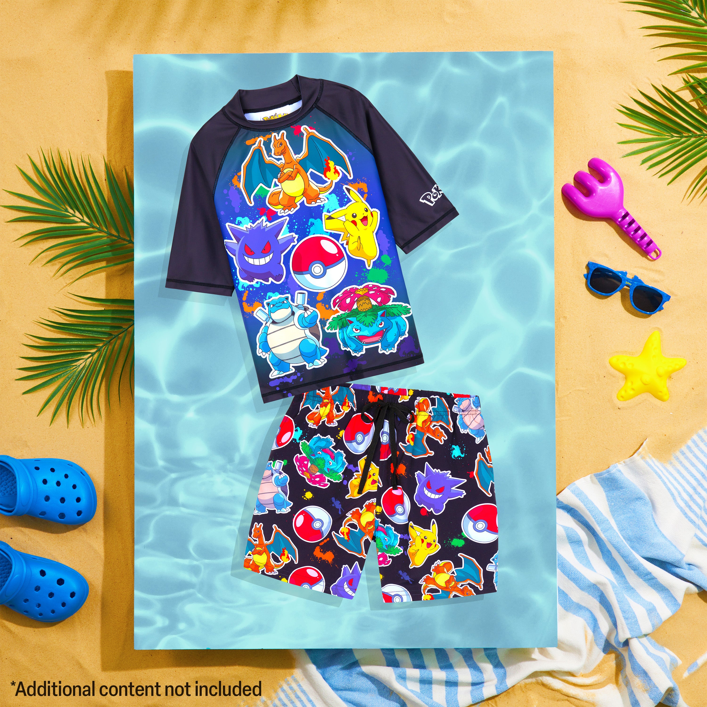 pok-mon-maillot-bain-gar-on-2-pi-ces-7-8-ans-rash-guard image 5