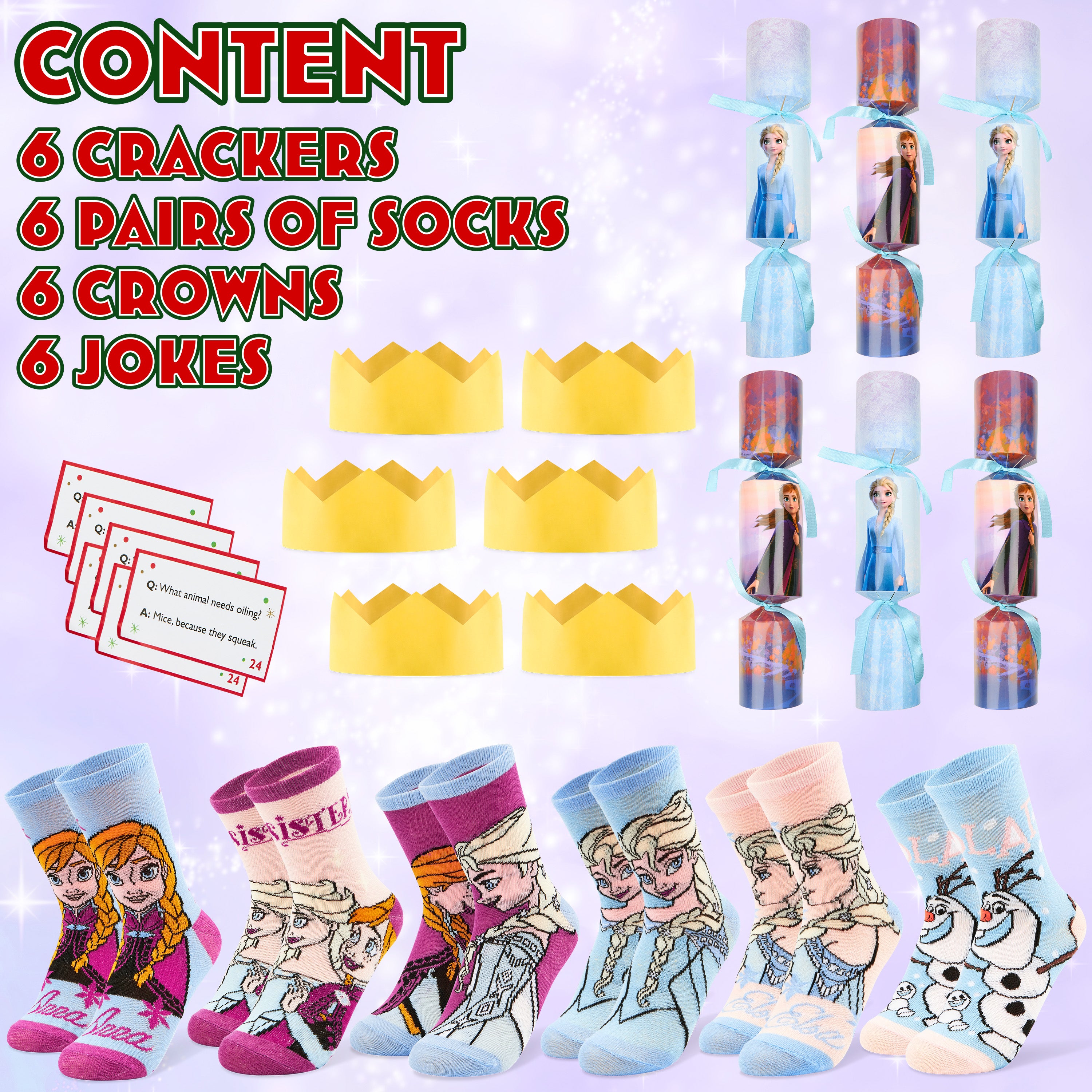 disney-frozen-p-tards-de-no-l-lot-de-6-avec-chaussettes-enfant image 5