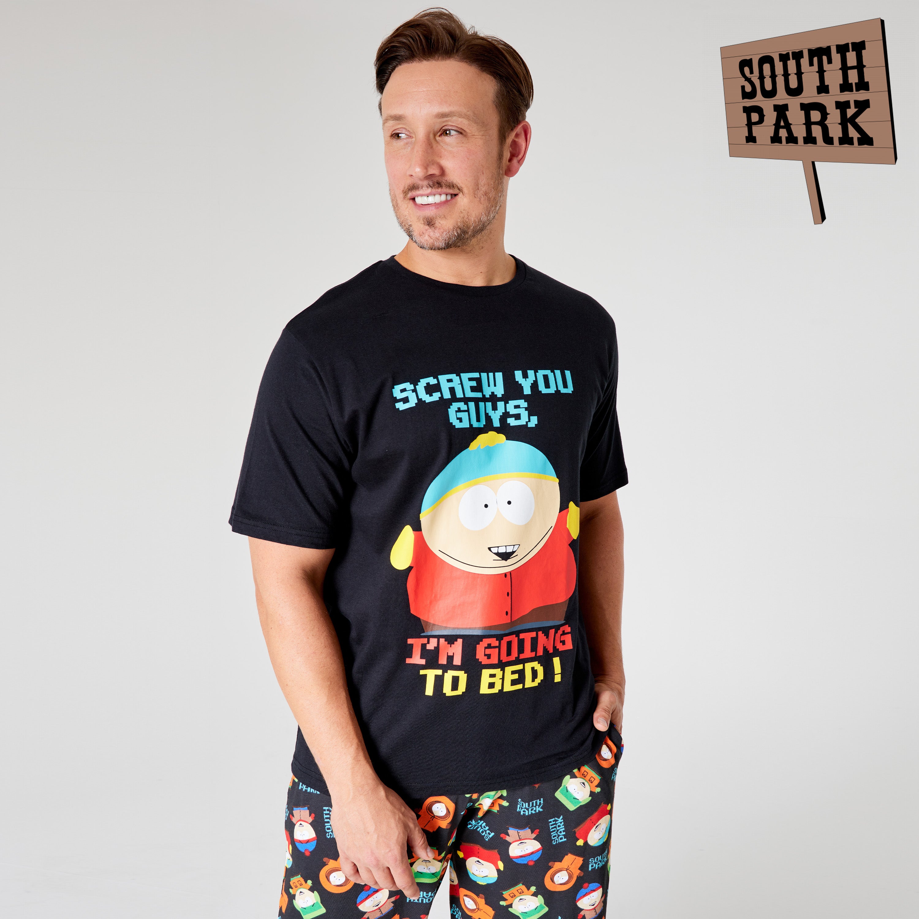 south-park-ensemble-pyjama-homme-coton-t-shirt-et-pantalon image 2