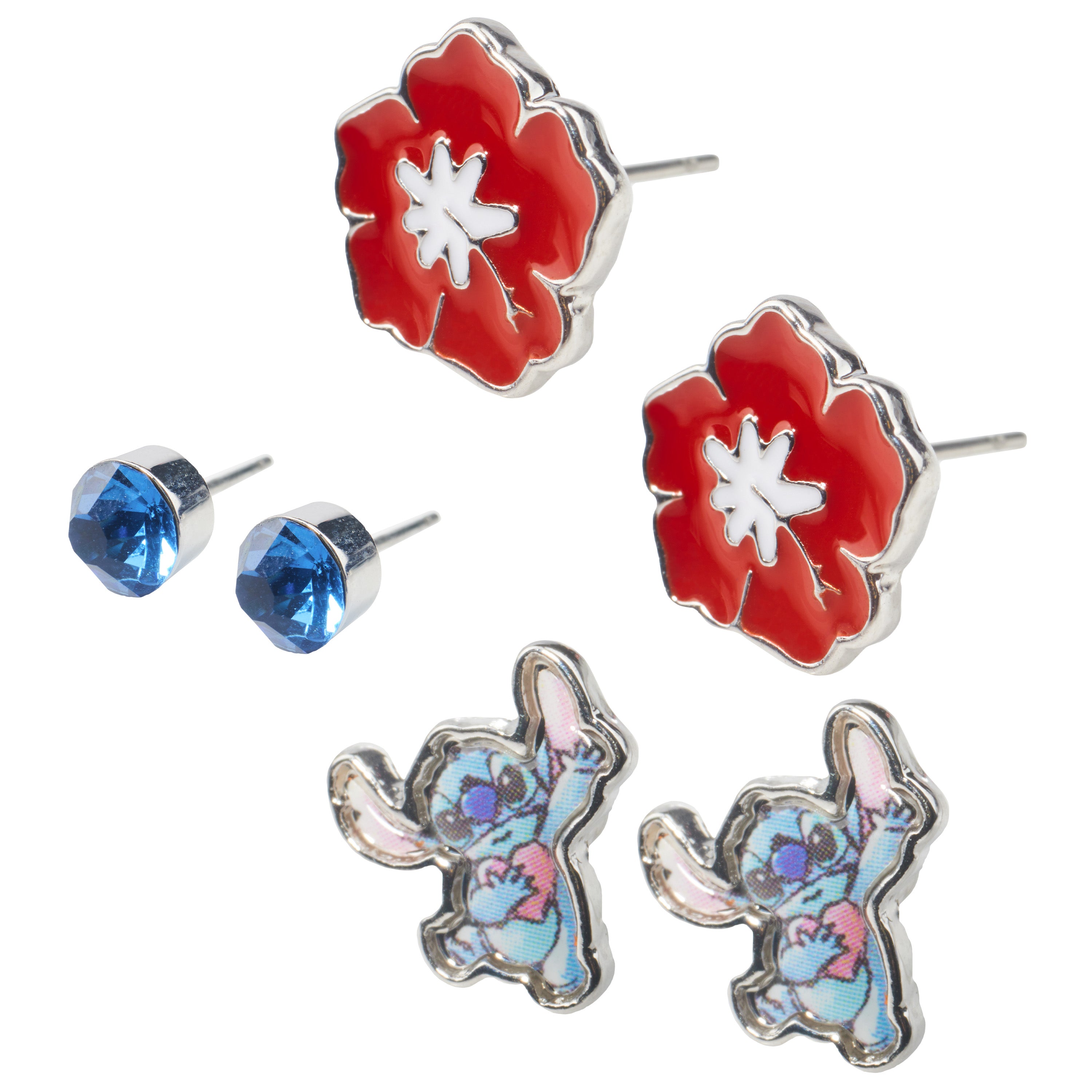 disney-stitch-boucles-d-oreilles-fille-3-paires-clous image 1
