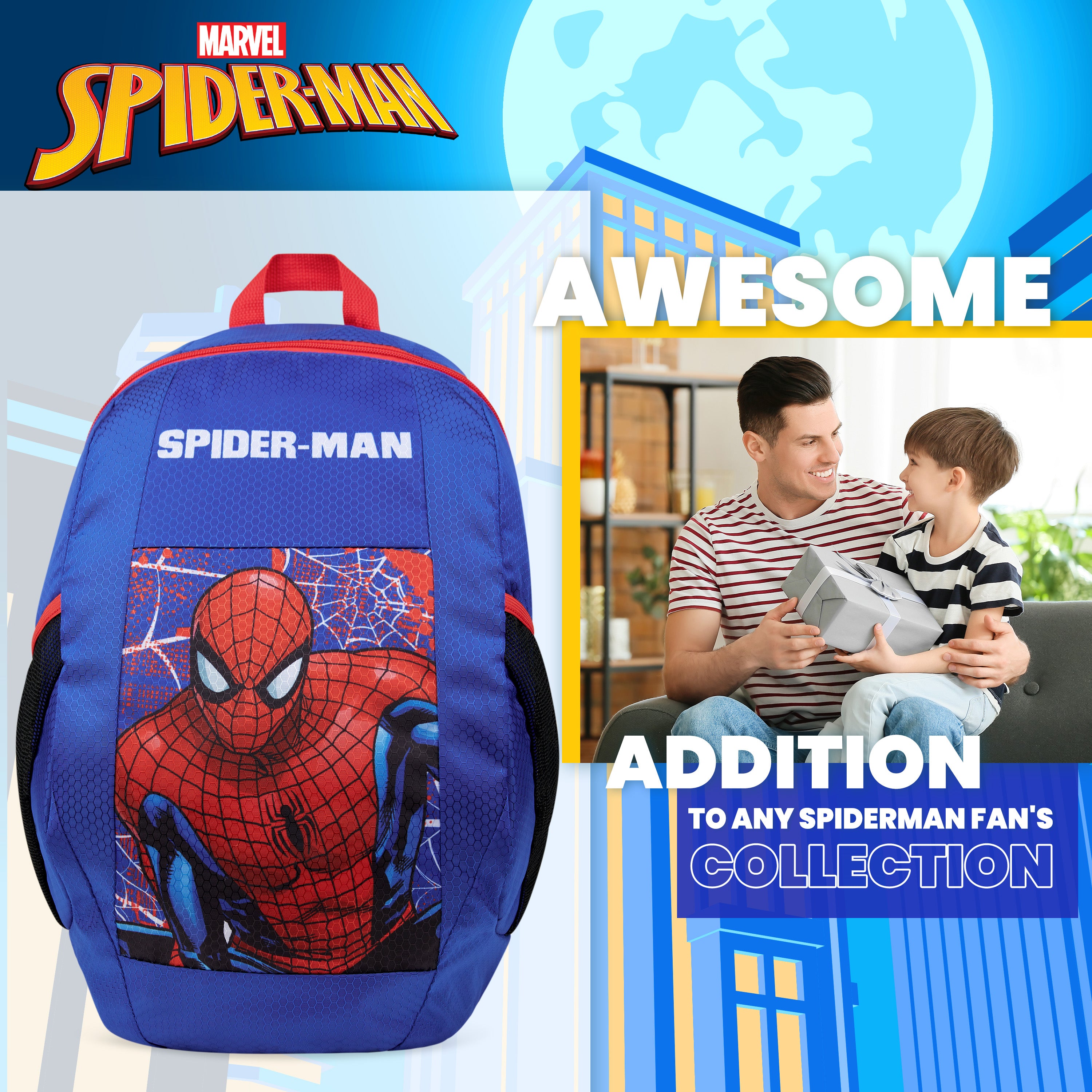 marvel-spiderman-sac-dos-enfant-poche-gourde image 3