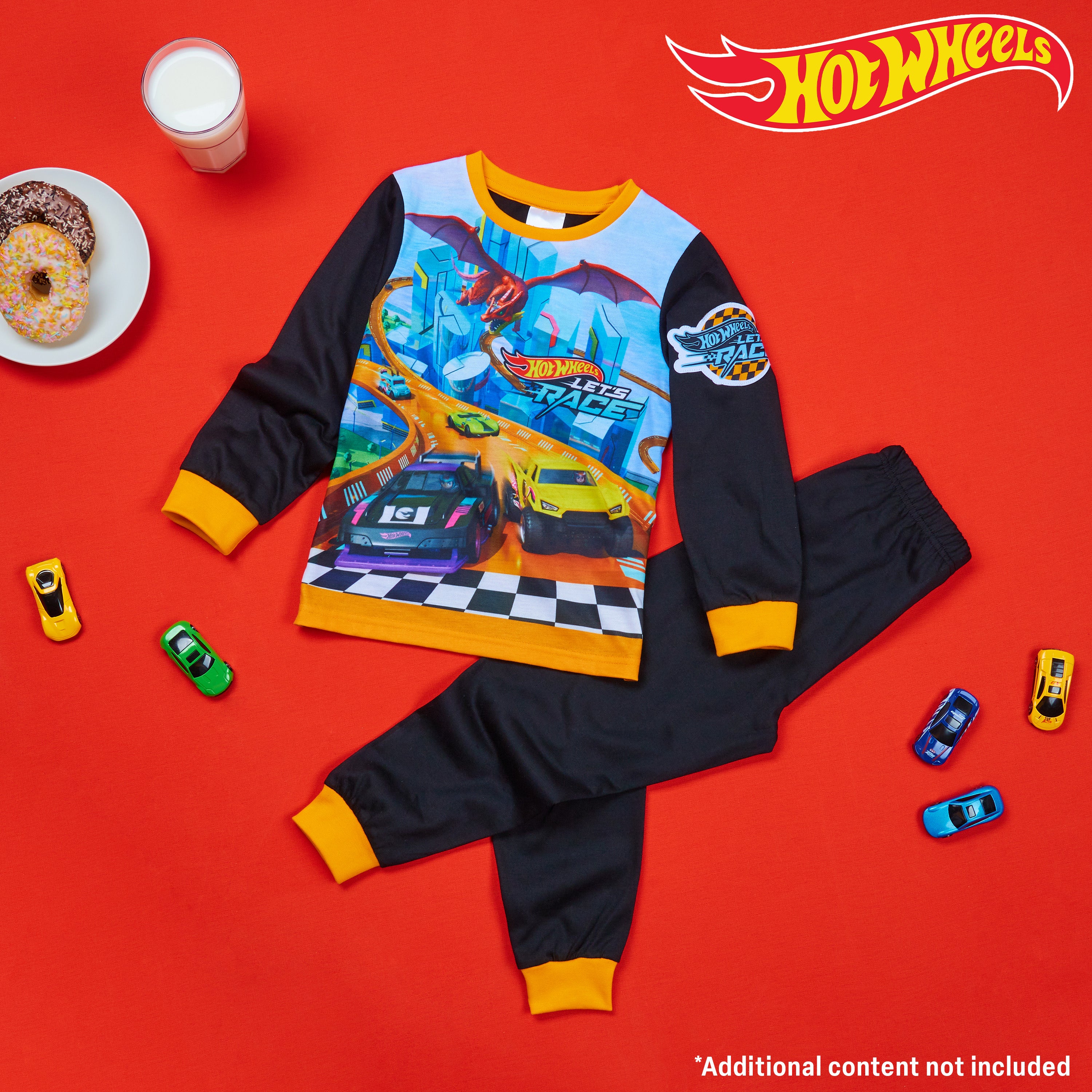 hot-wheels-pyjama-gar-on-long-2-pi-ces-manches-longues-coton image 2