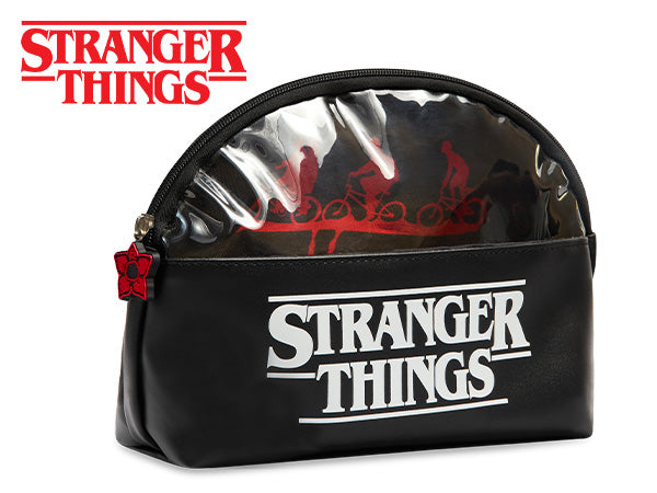 stranger-things-trousse-toilette-noire-rouge-zipp-e-voyage image 1