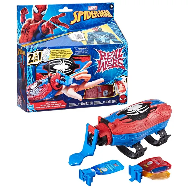 marvel-spider-man-real-webs-lance-toile-blaster-2-en-1-eau image 1
