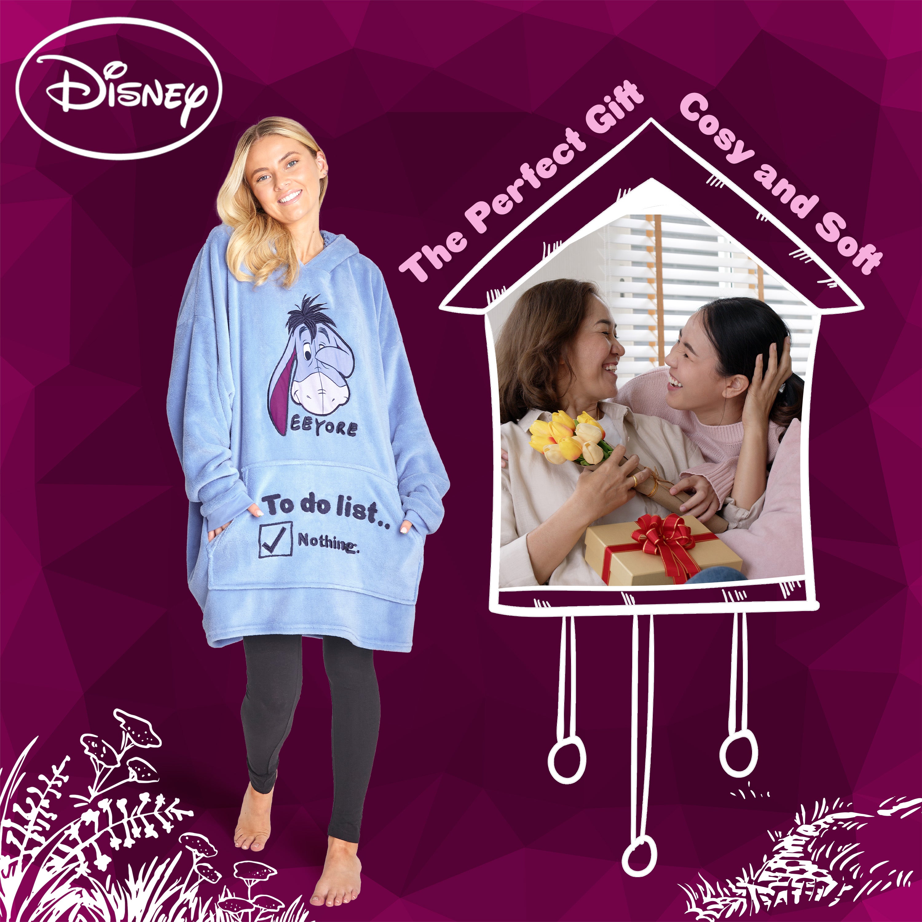 disney-stitch-plaid-sweat-capuche-polaire-taille-unique image 2