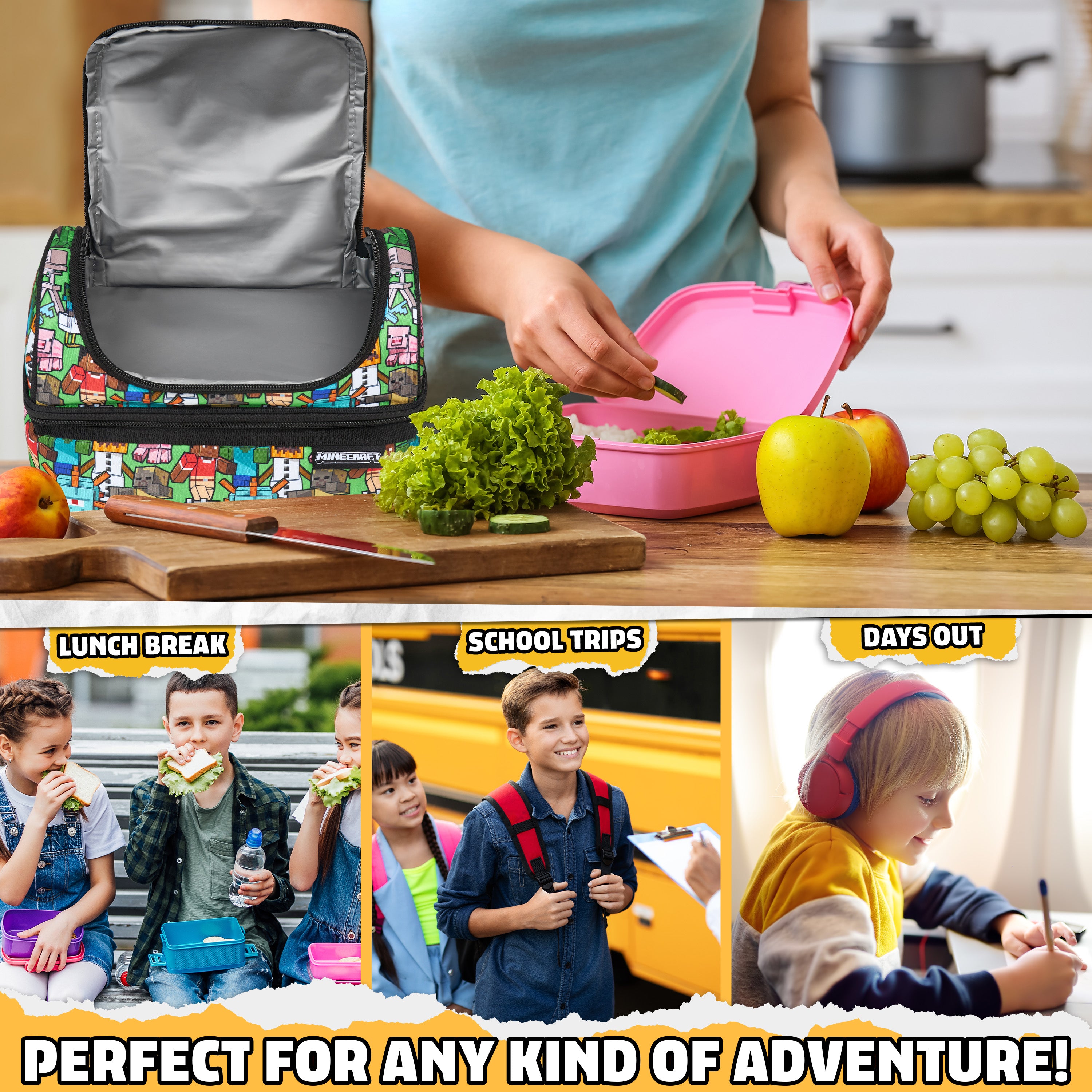 get-trend-minecraft-sac-lunch-isotherme-enfant-creeper-multi image 3
