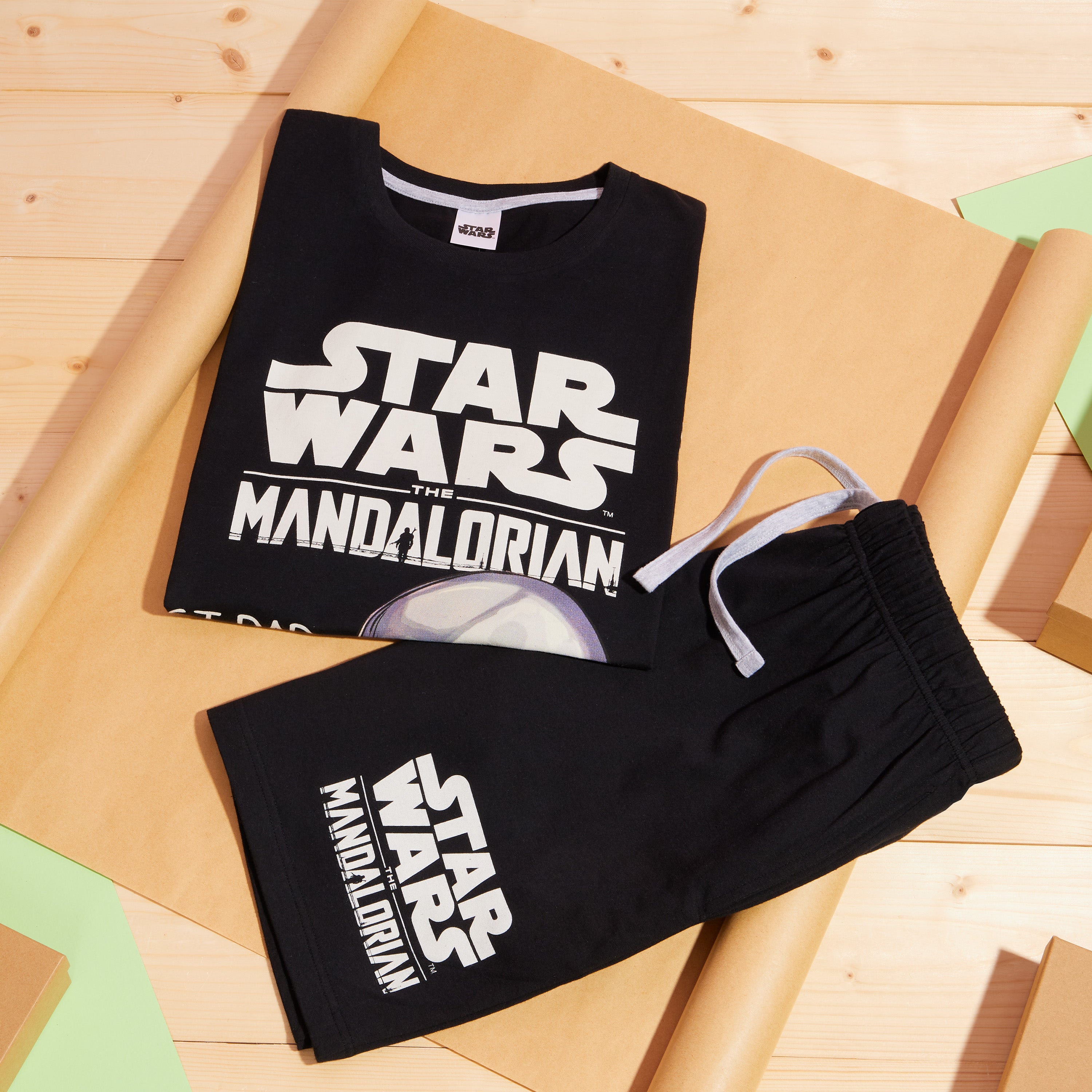 star-wars-pyjama-short-homme-baby-yoda-coton-t-shirt image 2