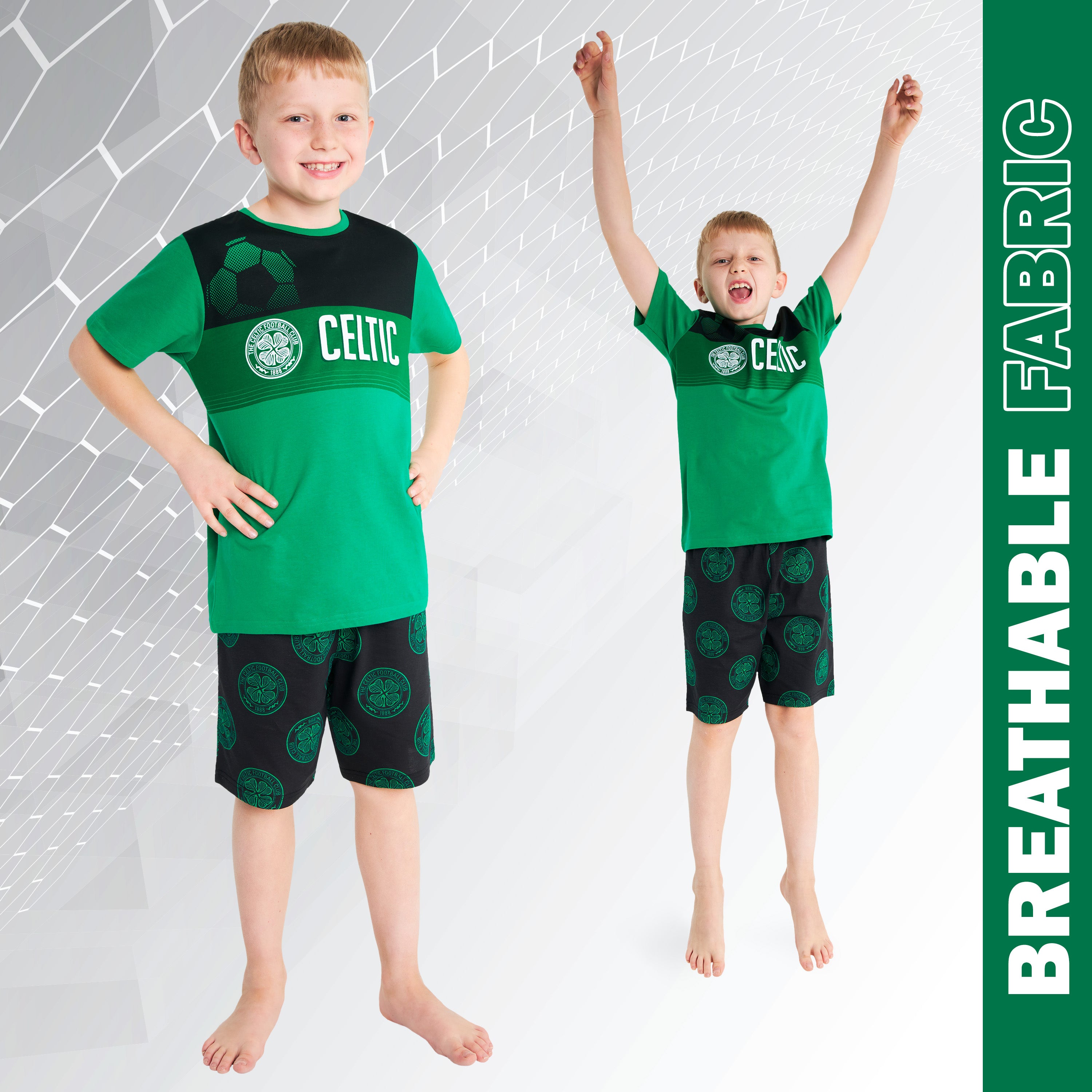 celtic-fc-pyjama-short-gar-on-vert-noir-respirant image 5