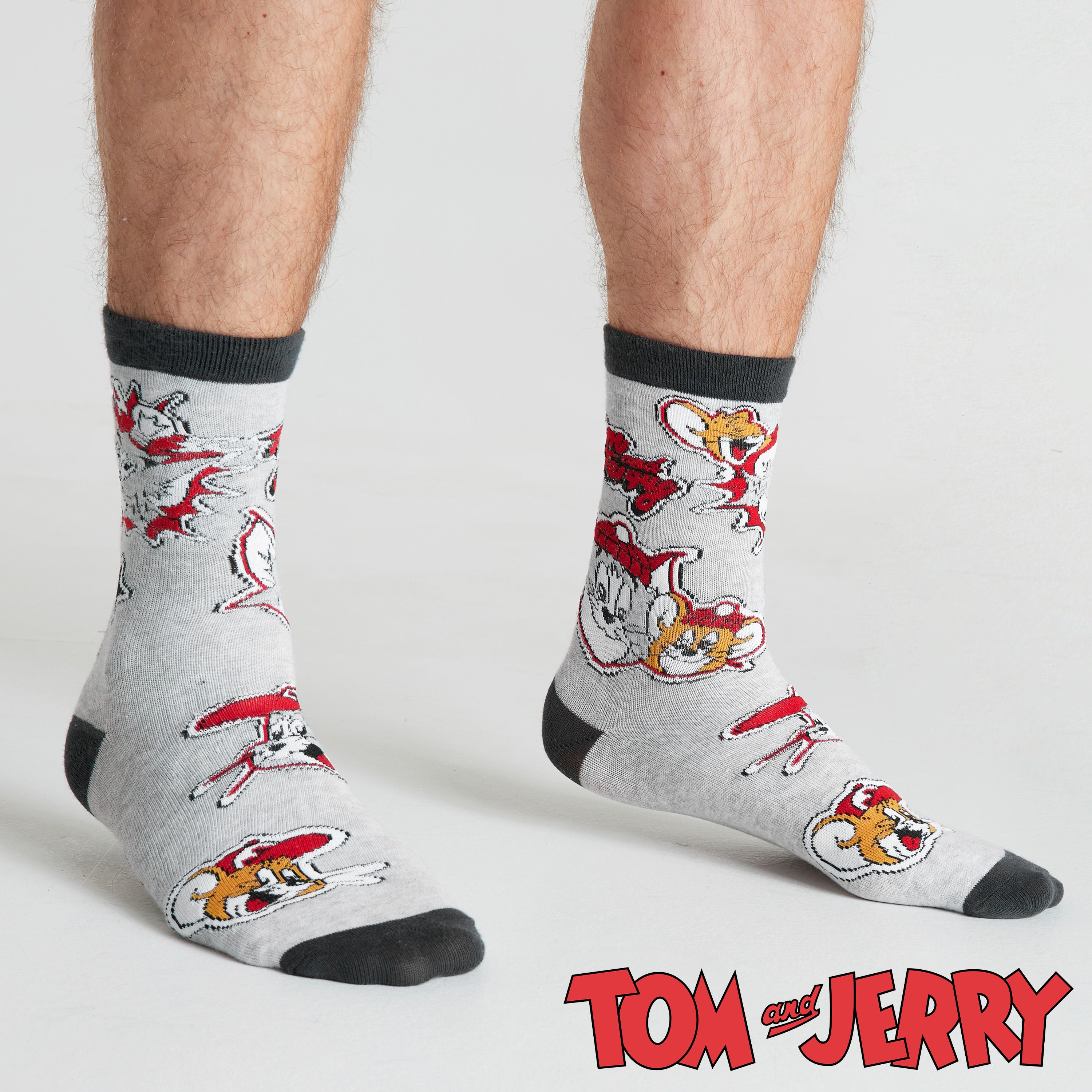 tom-et-jerry-chaussettes-homme-lot-5-paires-coton-tige-haute image 3