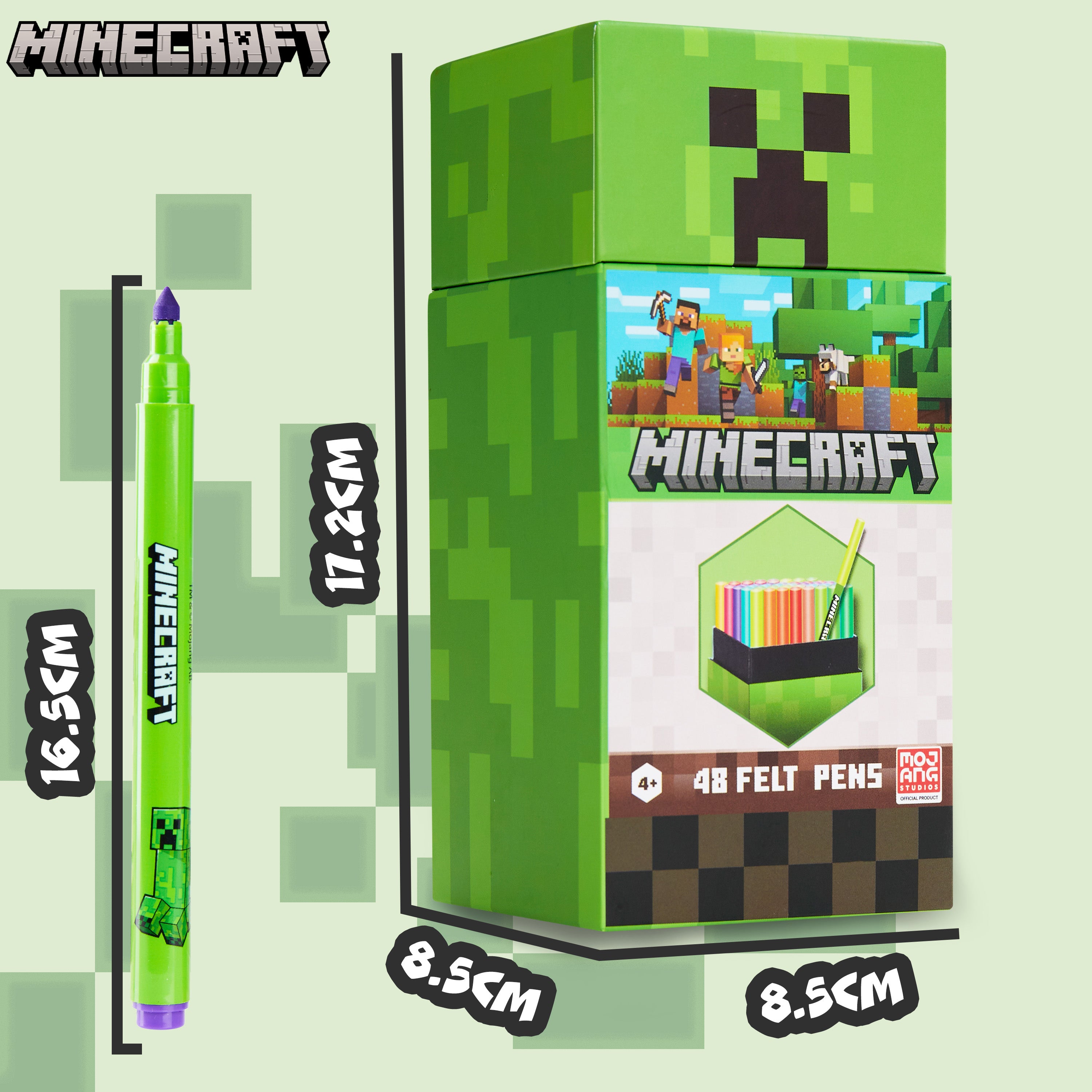 minecraft-feutres-enfant-lavables-48-pi-ces-bo-te-creeper image 6
