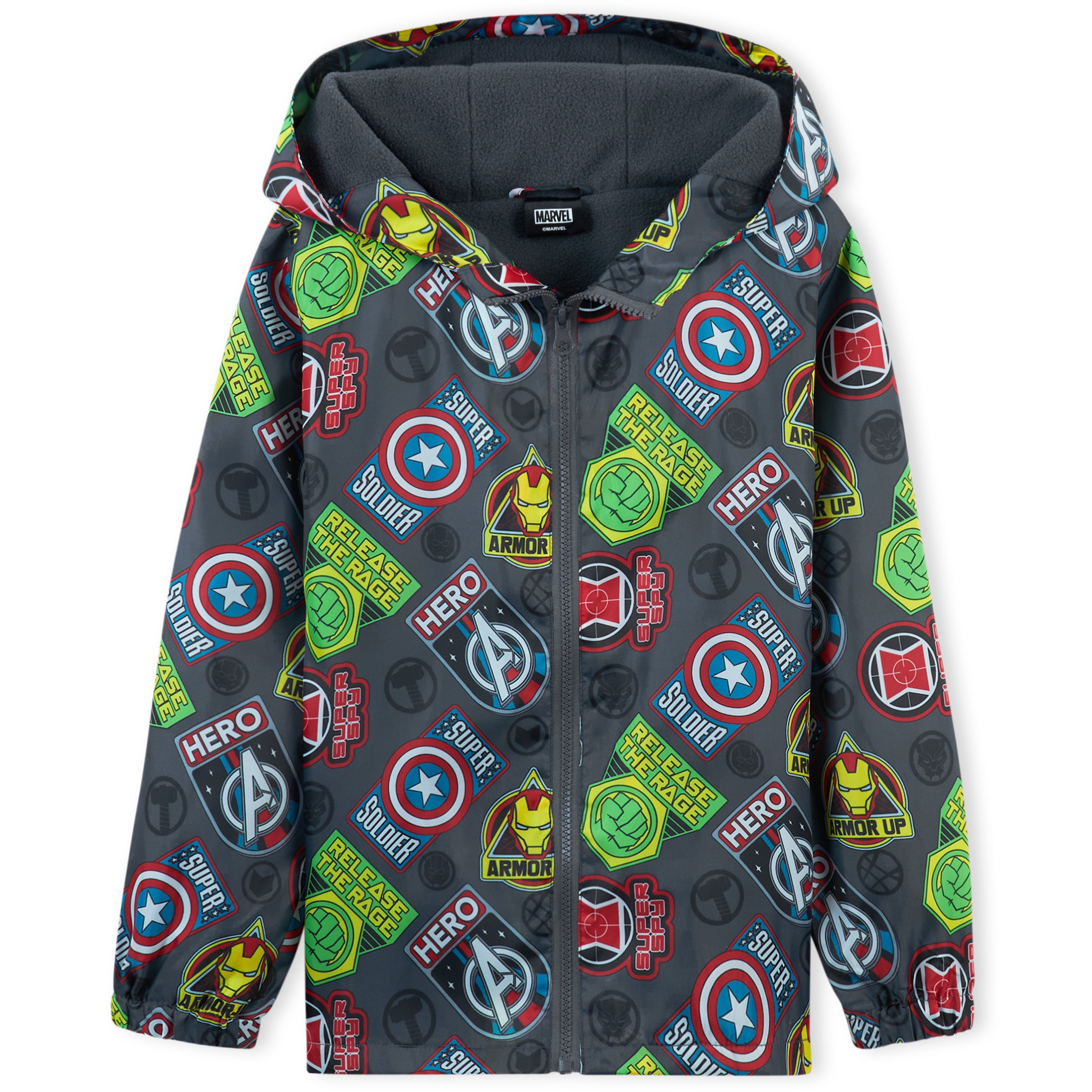 marvel-avengers-veste-imperm-able-gar-on-polaire-spiderman-7-8-ans image 1