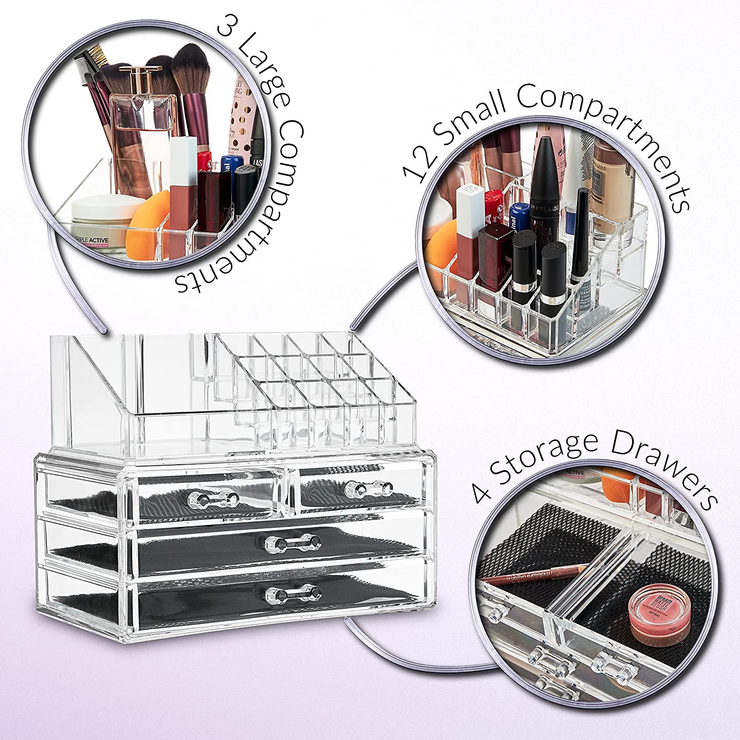 get-trend-organisateur-maquillage-acrylique-4-tiroirs-transparent image 4