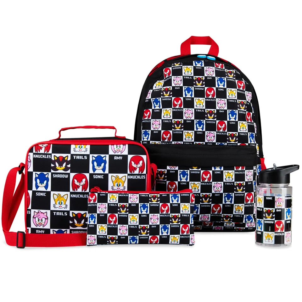 sonic-the-hedgehog-sac-dos-4-pi-ces-gourde-trousse-cantine image 1