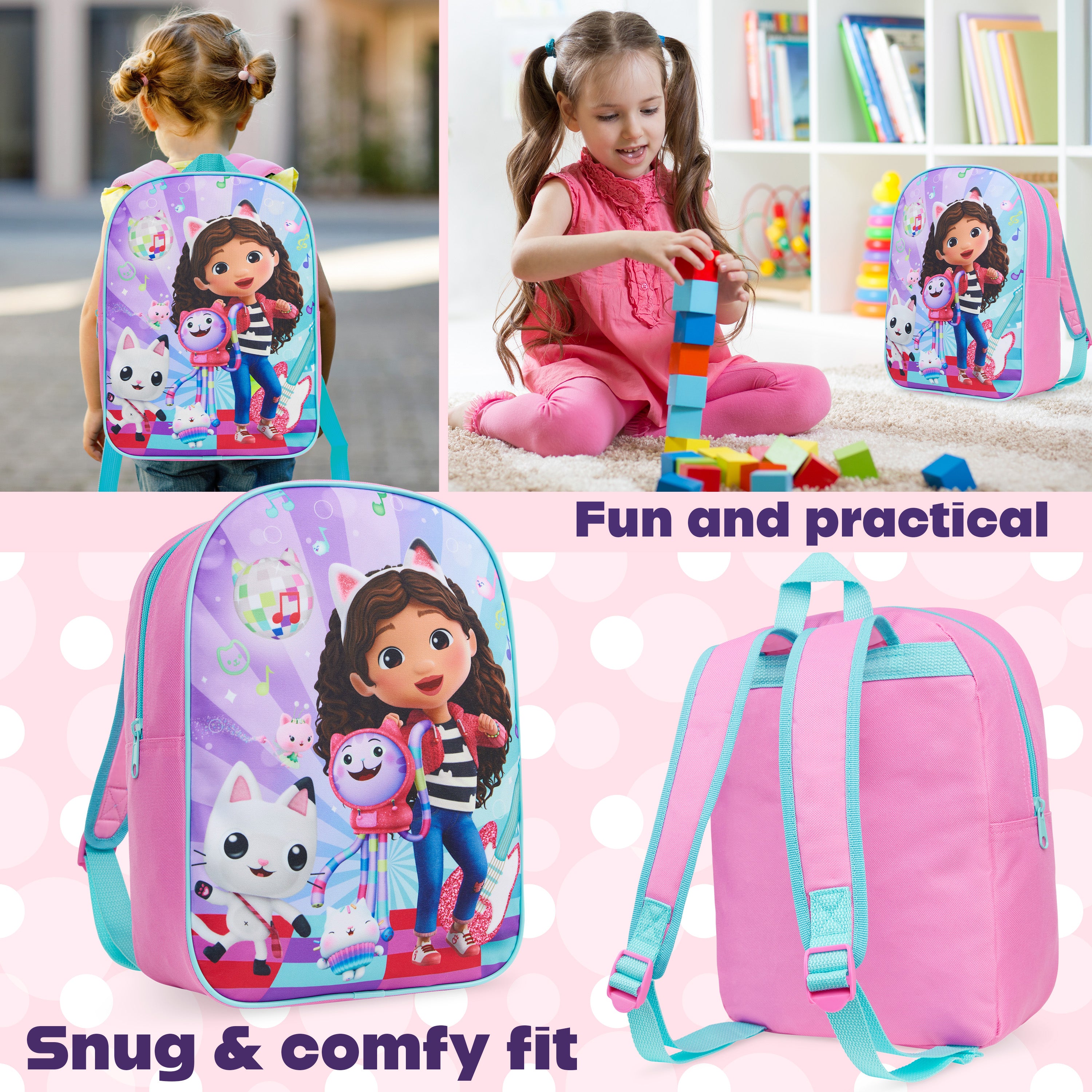 gabby-s-dollhouse-sac-dos-enfant-maternelle-bretelles-r-glables image 2