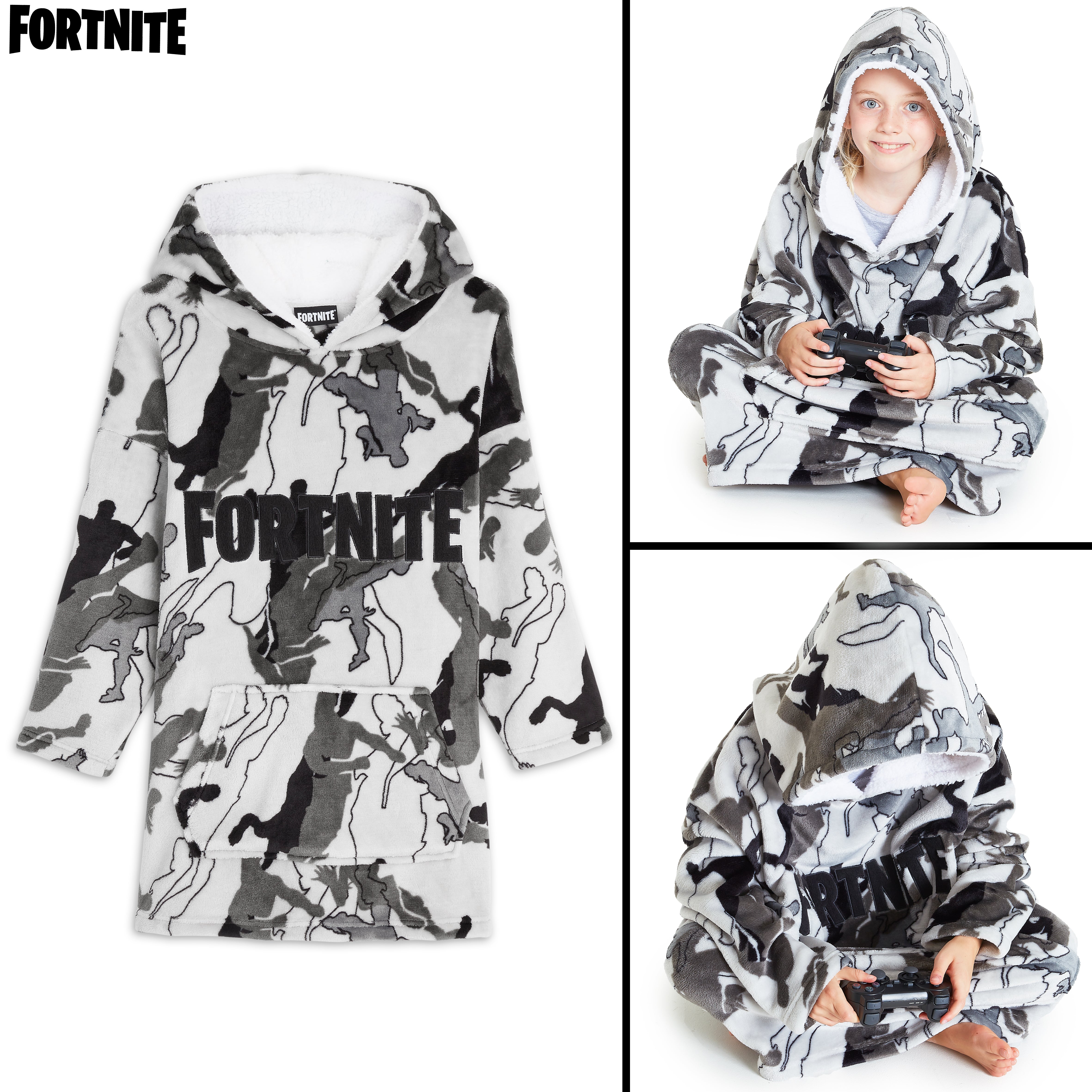 fortnite-sweat-plaid-ado-polaire-sherpa-extra-long-14-ans image 5