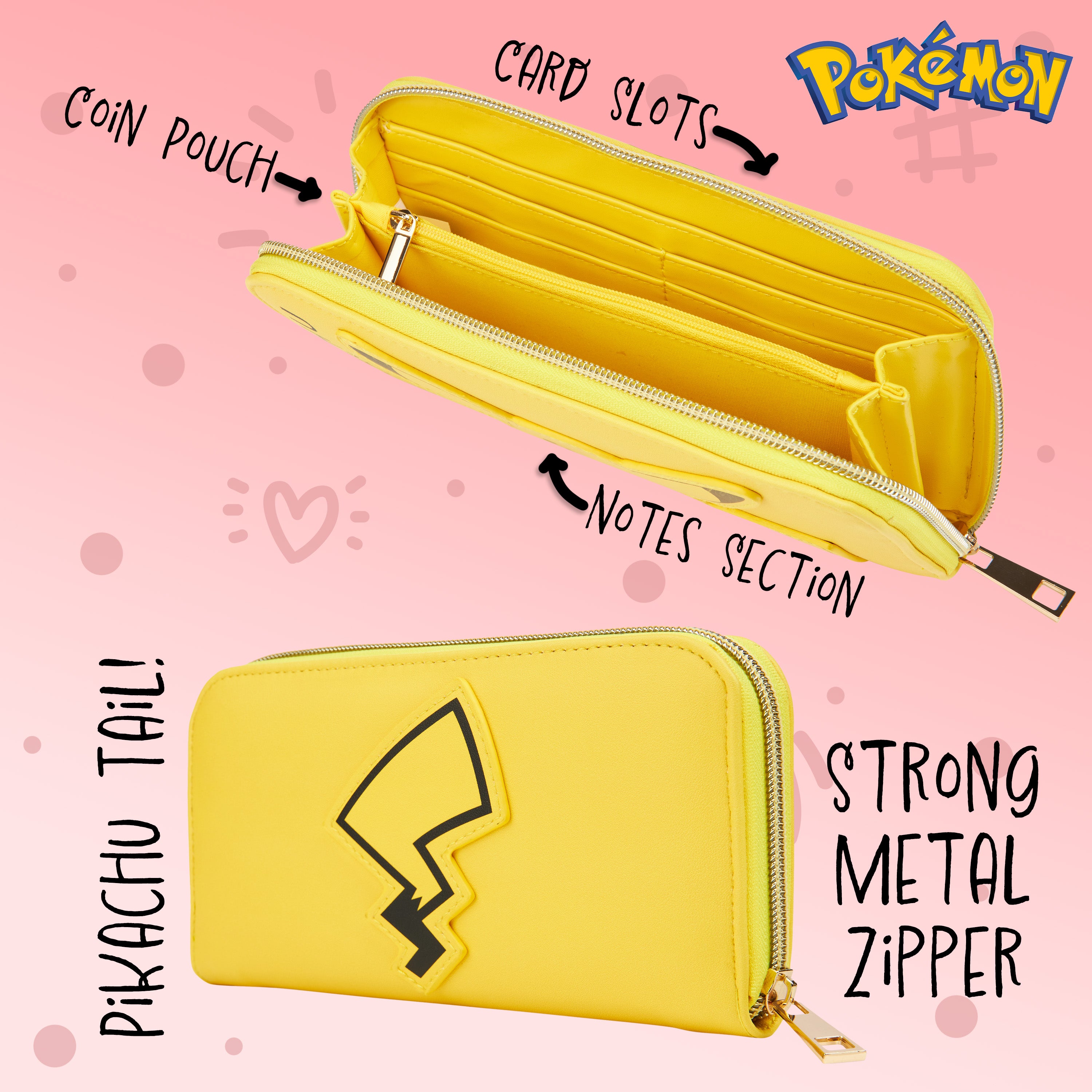 pok-mon-pikachu-portefeuille-femme-grand-zip-voyage image 3