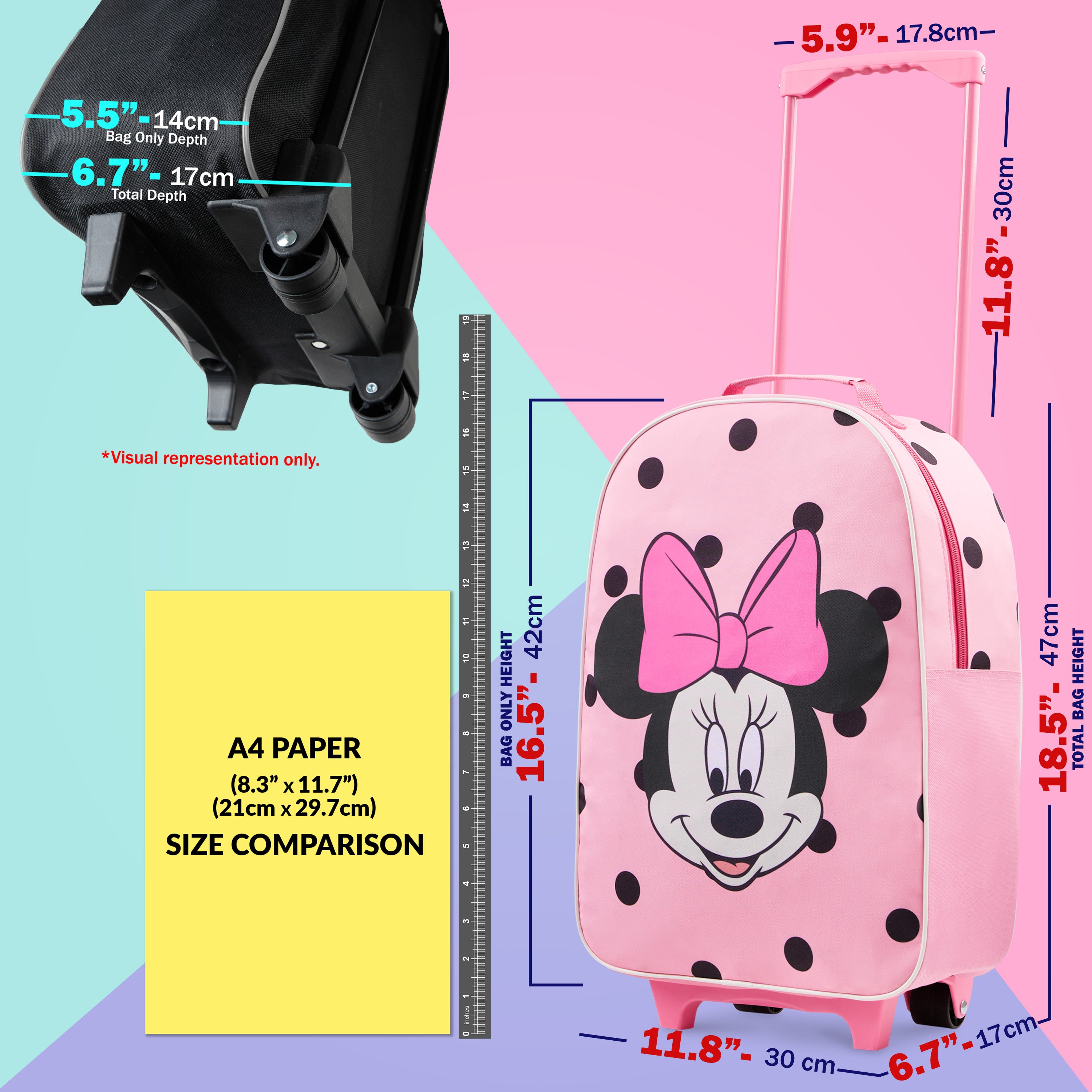 disney-valise-enfant-fille-minnie-rose-47-cm image 2