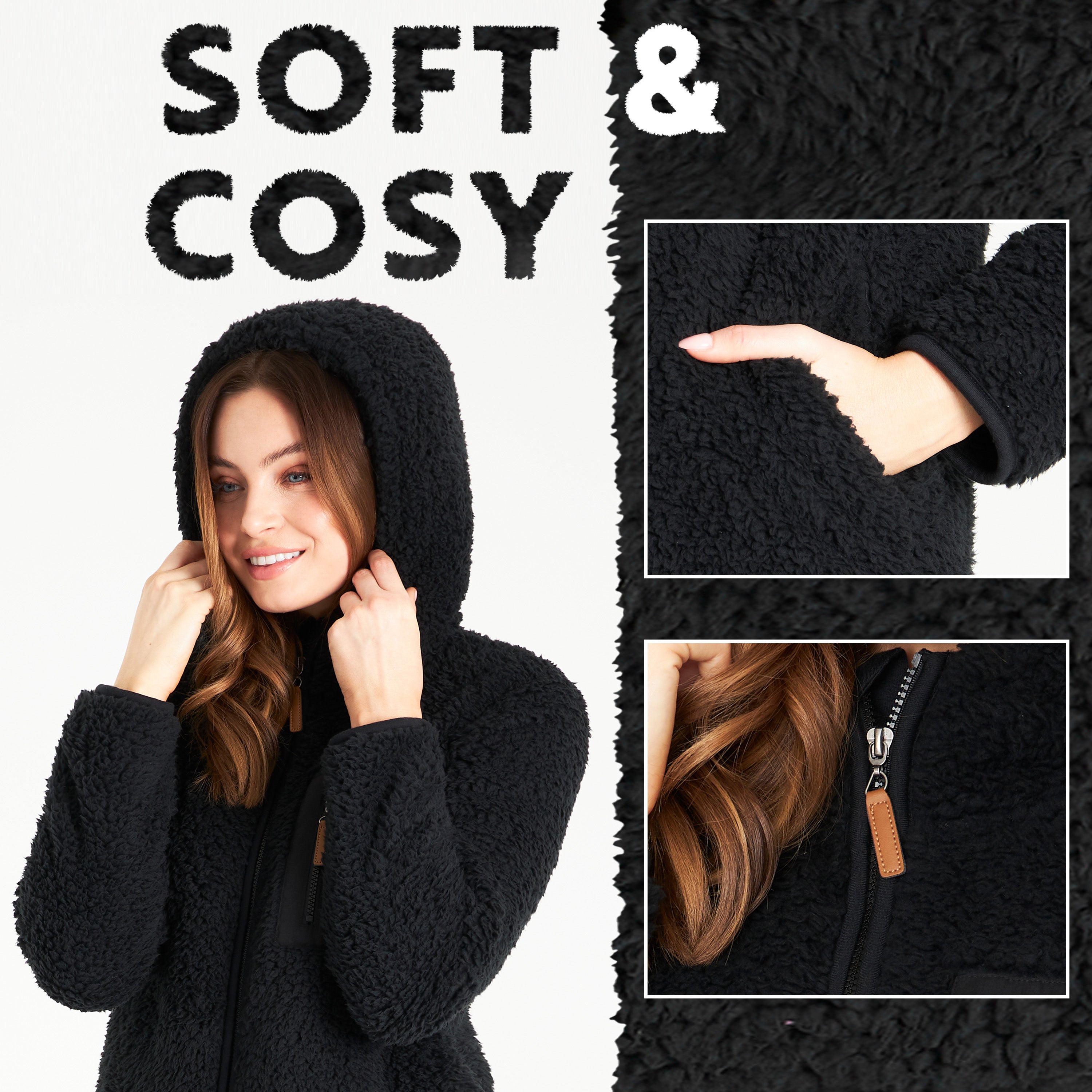citycomfort-women-sweat-femme-teddy-polaire-noir-taille-m image 6