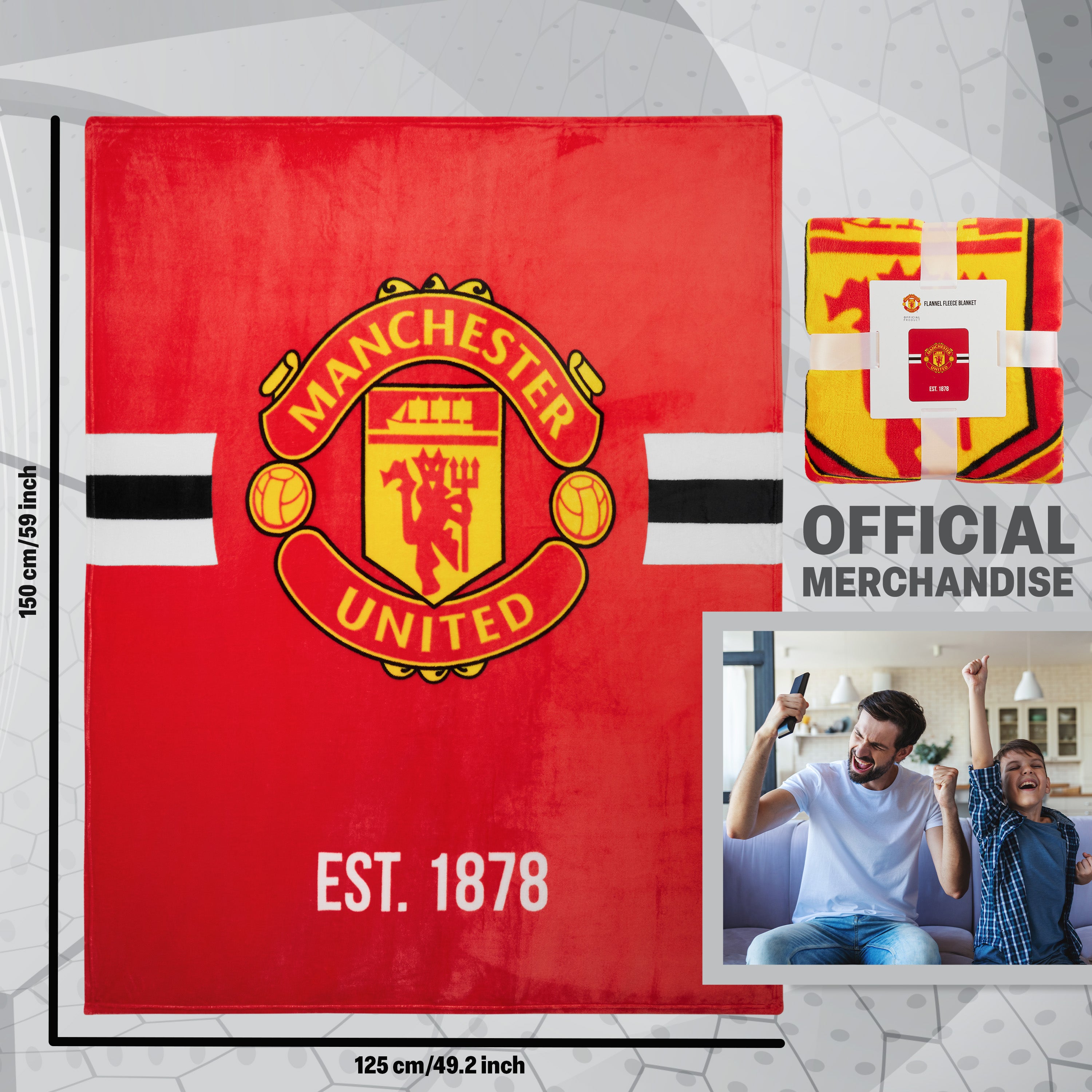 manchester-united-plaid-polaire-150x127-cm-supporter-football image 6
