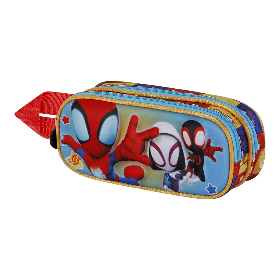 marvel-spider-man-three-trousse-3d-double-bleue-22-cm image 1