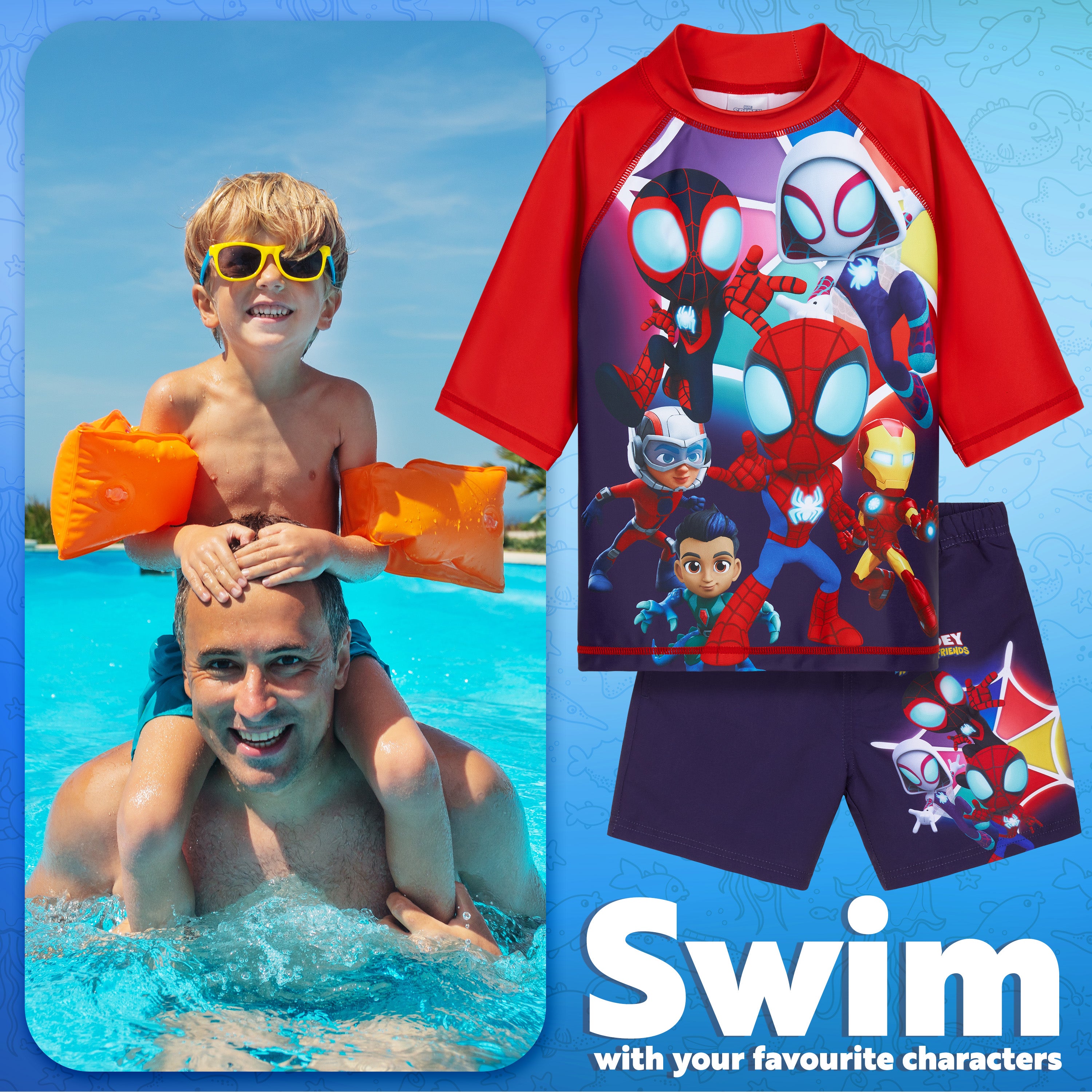 get-trend-marvel-spidey-maillot-bain-gar-on-5-6-ans-2-pi-ces image 3