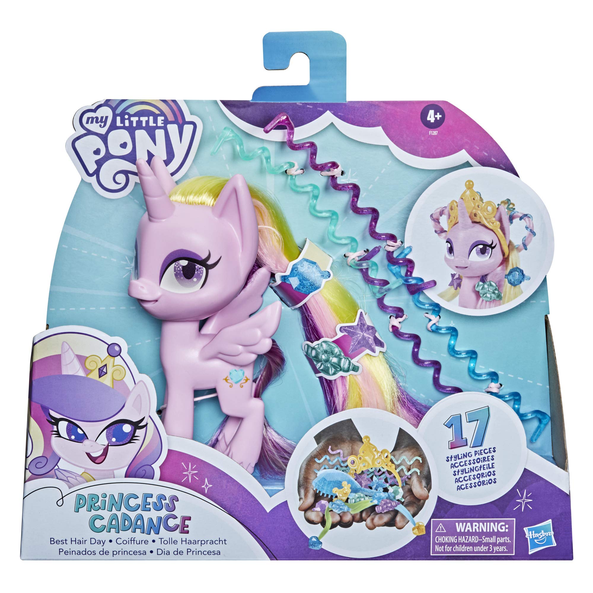 my-little-pony-princesse-cadance-f1287-figurine-12-5-cm-17-accessoires image 2