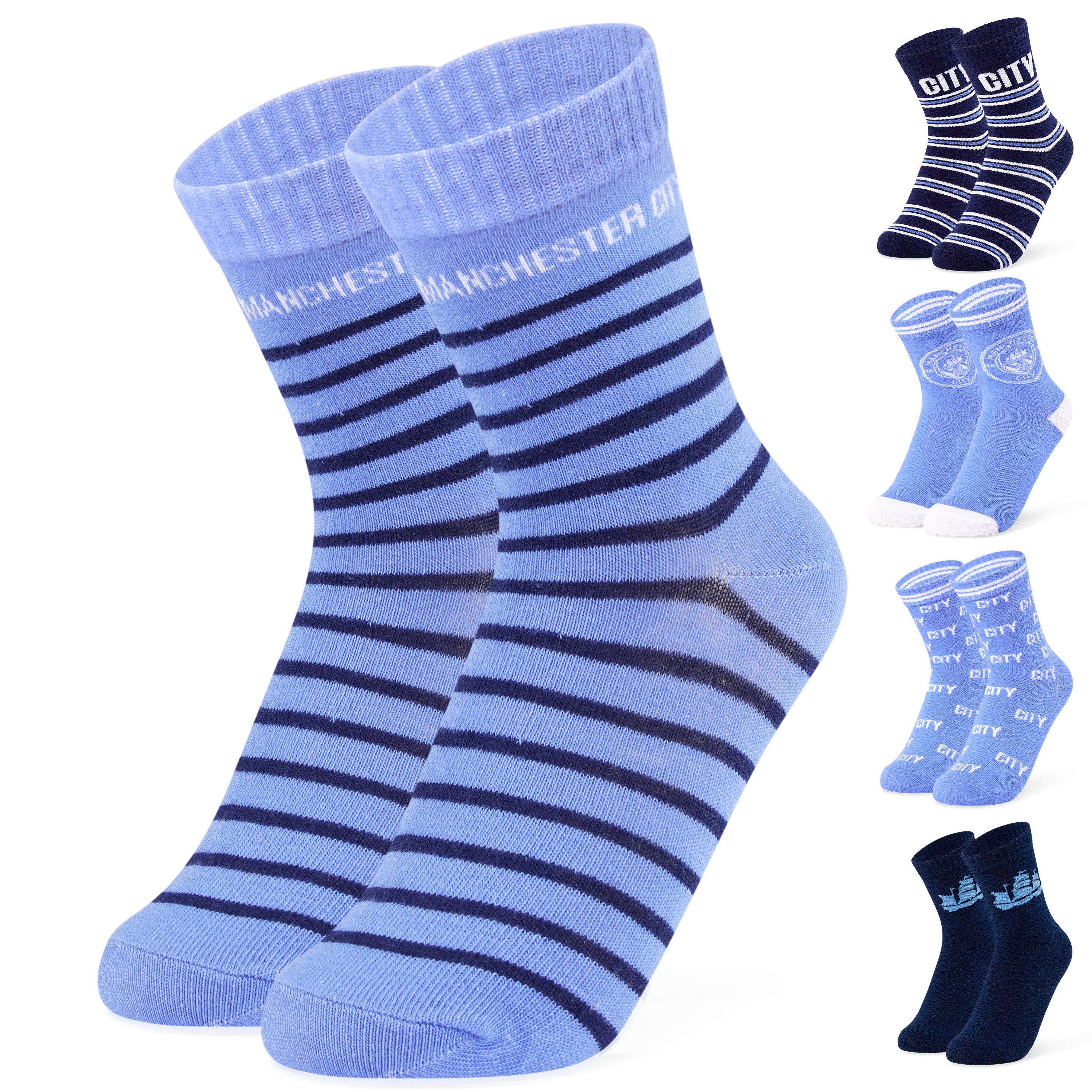 manchester-city-chaussettes-gar-on-lot-5-coton-9-13-ans image 6