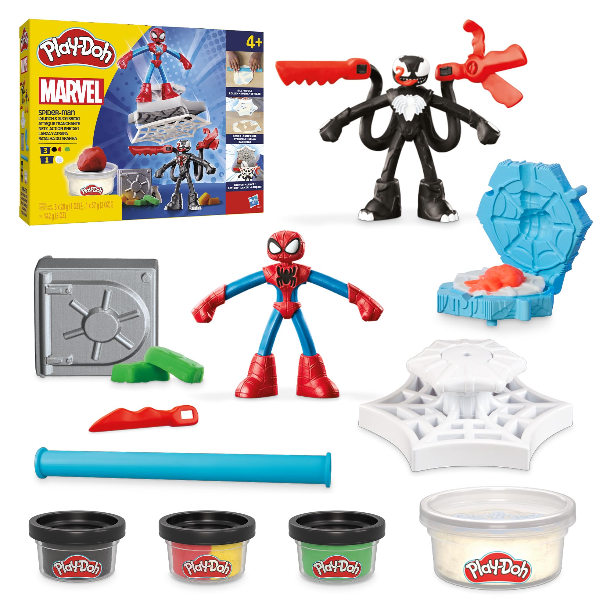 play-doh-marvel-spider-man-attaque-tranchante-coffret-venom-4-ans image 1