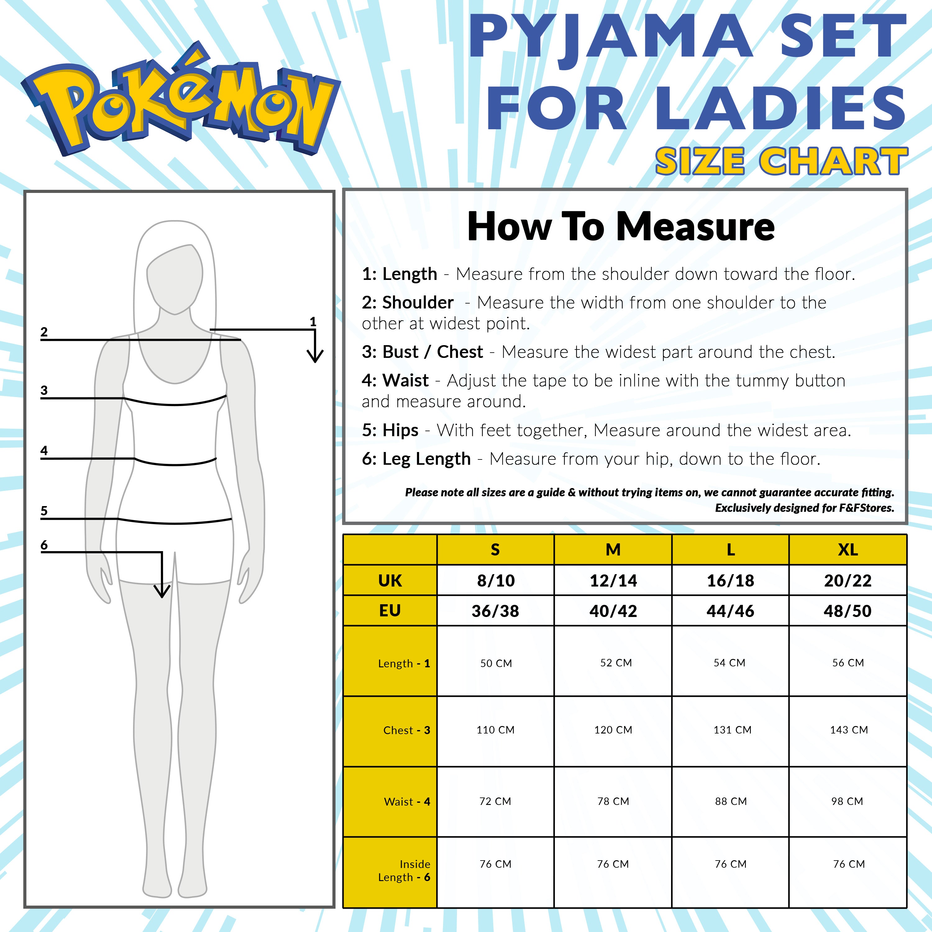 pok-mon-pikachu-pyjama-femme-coton-taille-m-2-pi-ces image 7