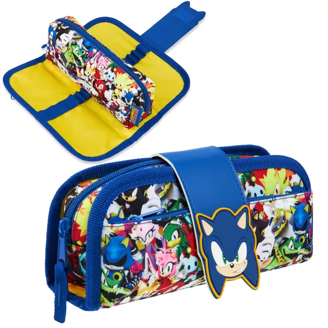 sonic-the-hedgehog-trousse-scolaire-2-en-1-compartiments image 1