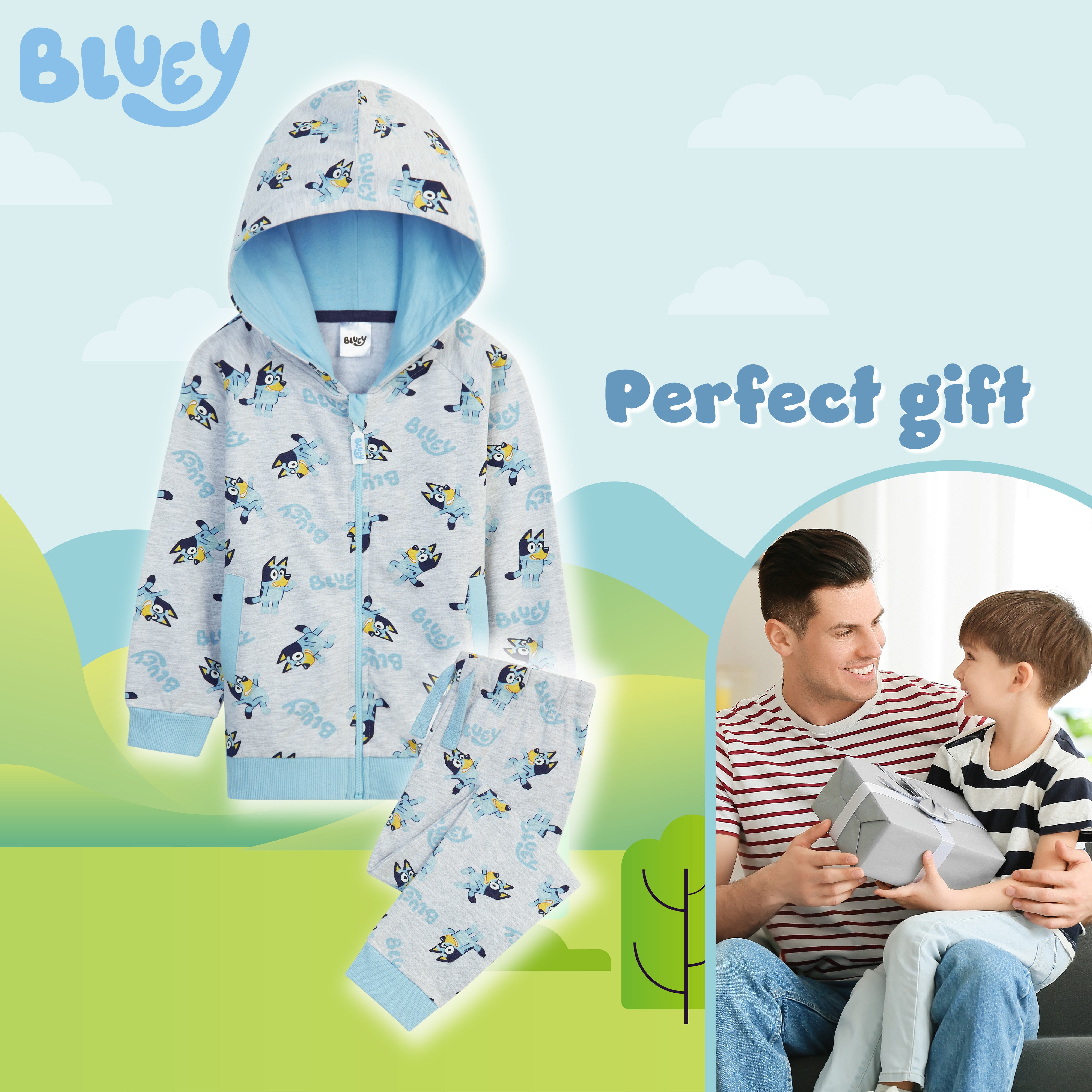 bluey-surv-tement-enfant-hoodie-et-jogging-2-pi-ces image 2