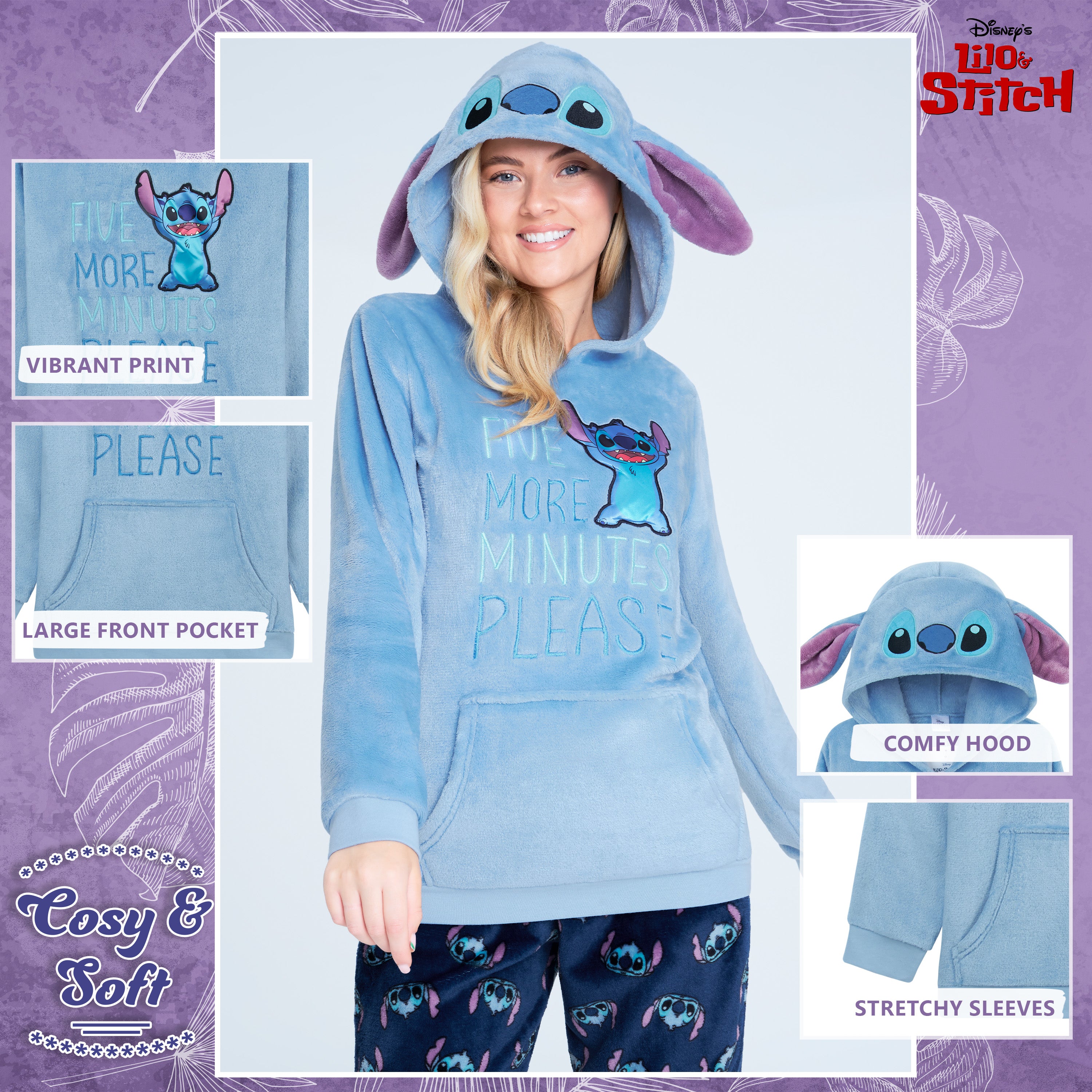 disney-pyjama-polaire-femme-eeyore-capuche-oreilles image 4