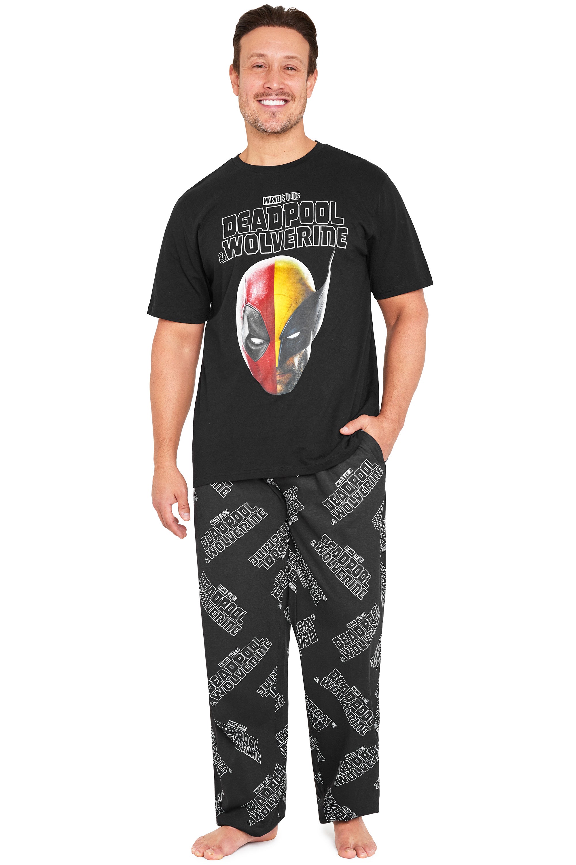 marvel-deadpool-wolverine-pyjama-homme-2-pi-ces-taille-m image 1