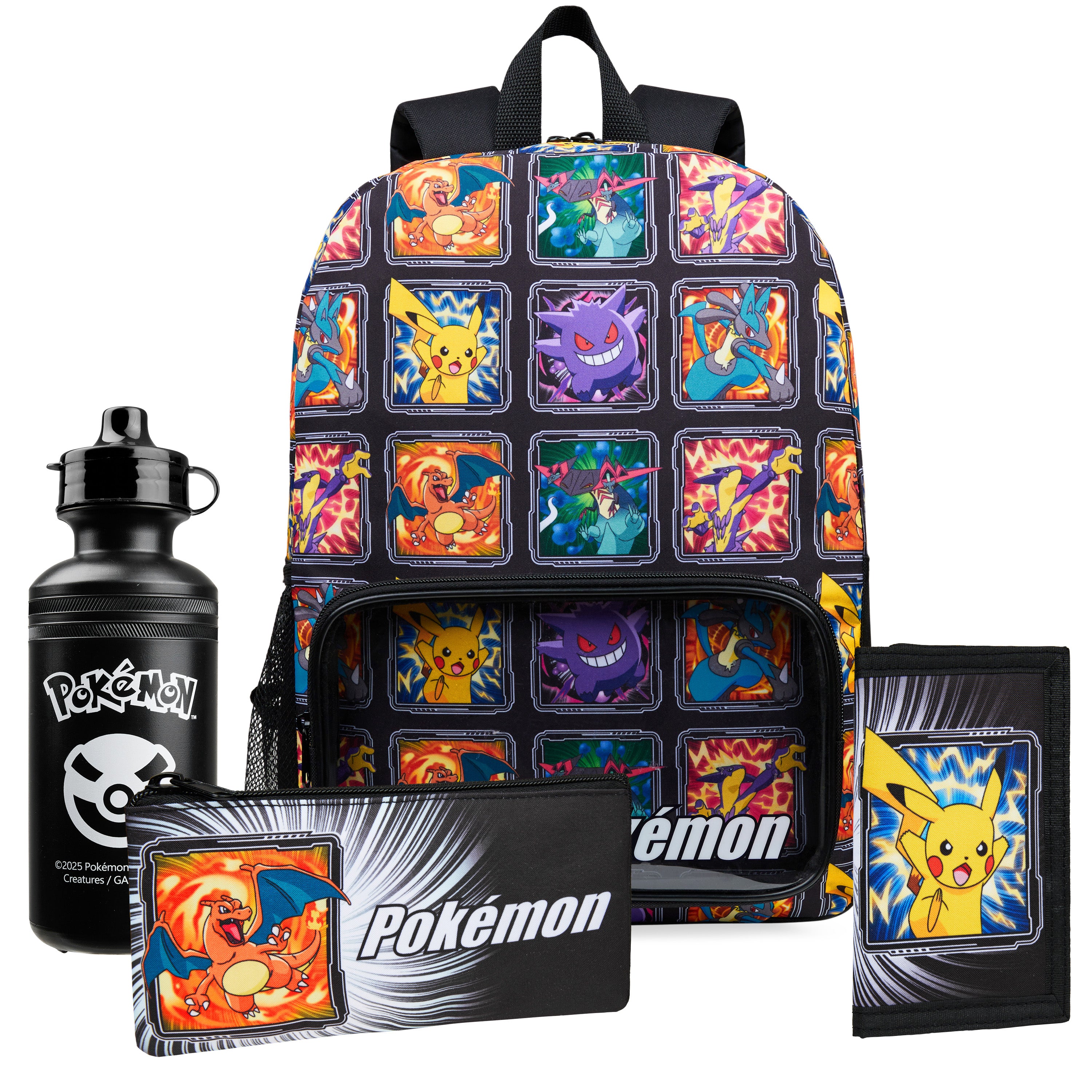 get-trend-pok-mon-sac-dos-set-4-pi-ces-multi-gourde image 1