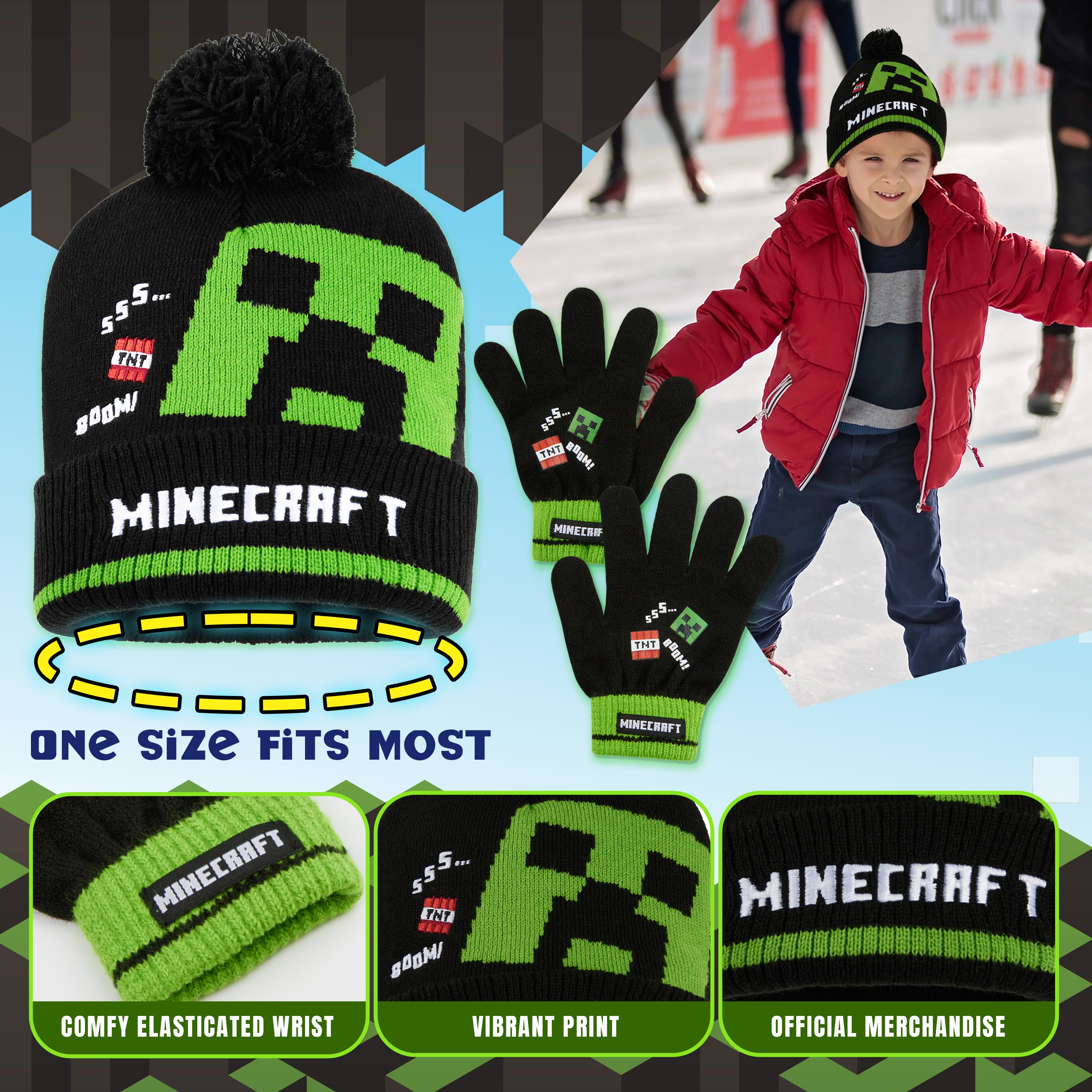 minecraft-creeper-ensemble-bonnet-hiver-enfant-3-pi-ces image 5