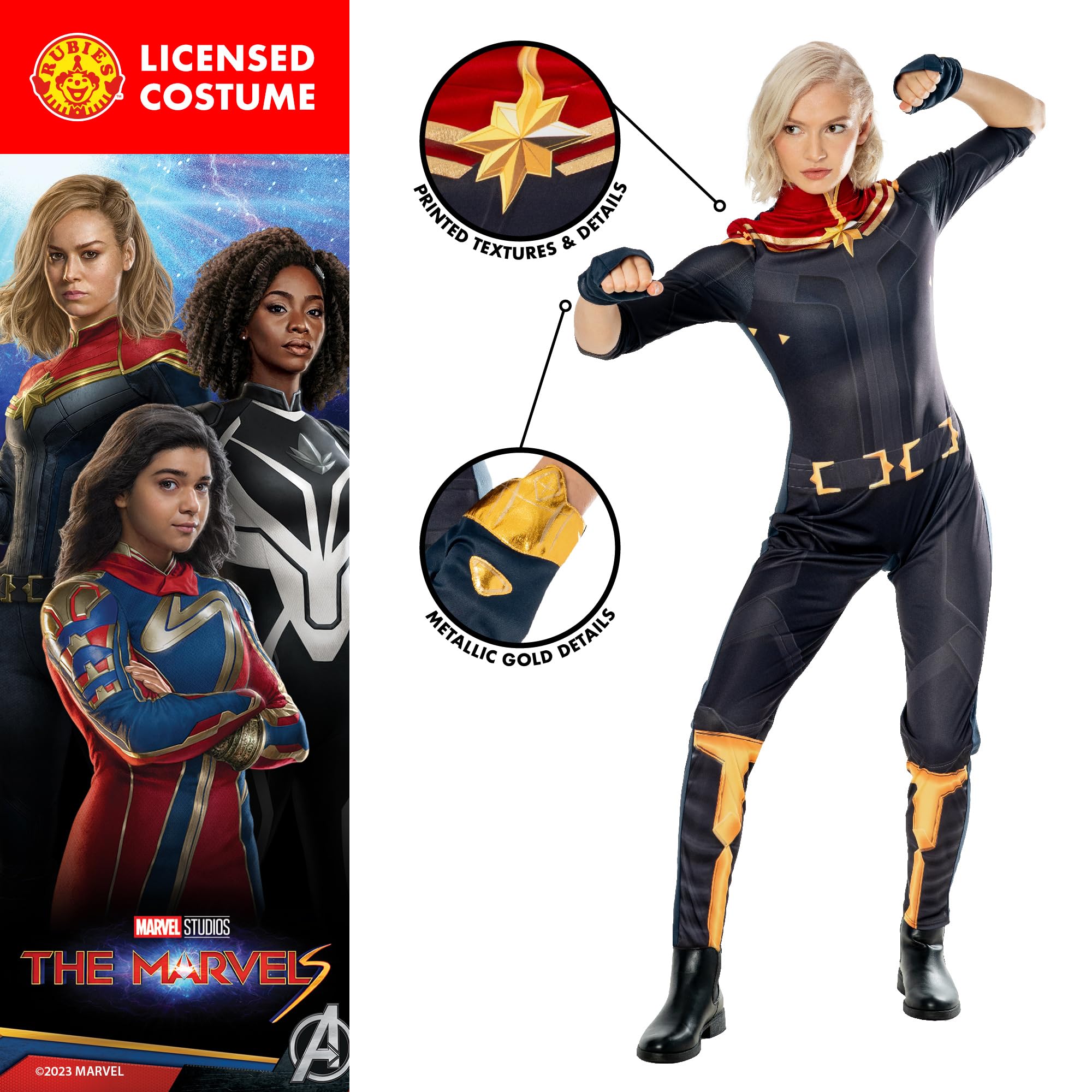 marvel-costumes-captain-marvel-d-guisement-femme-s-rouge image 3